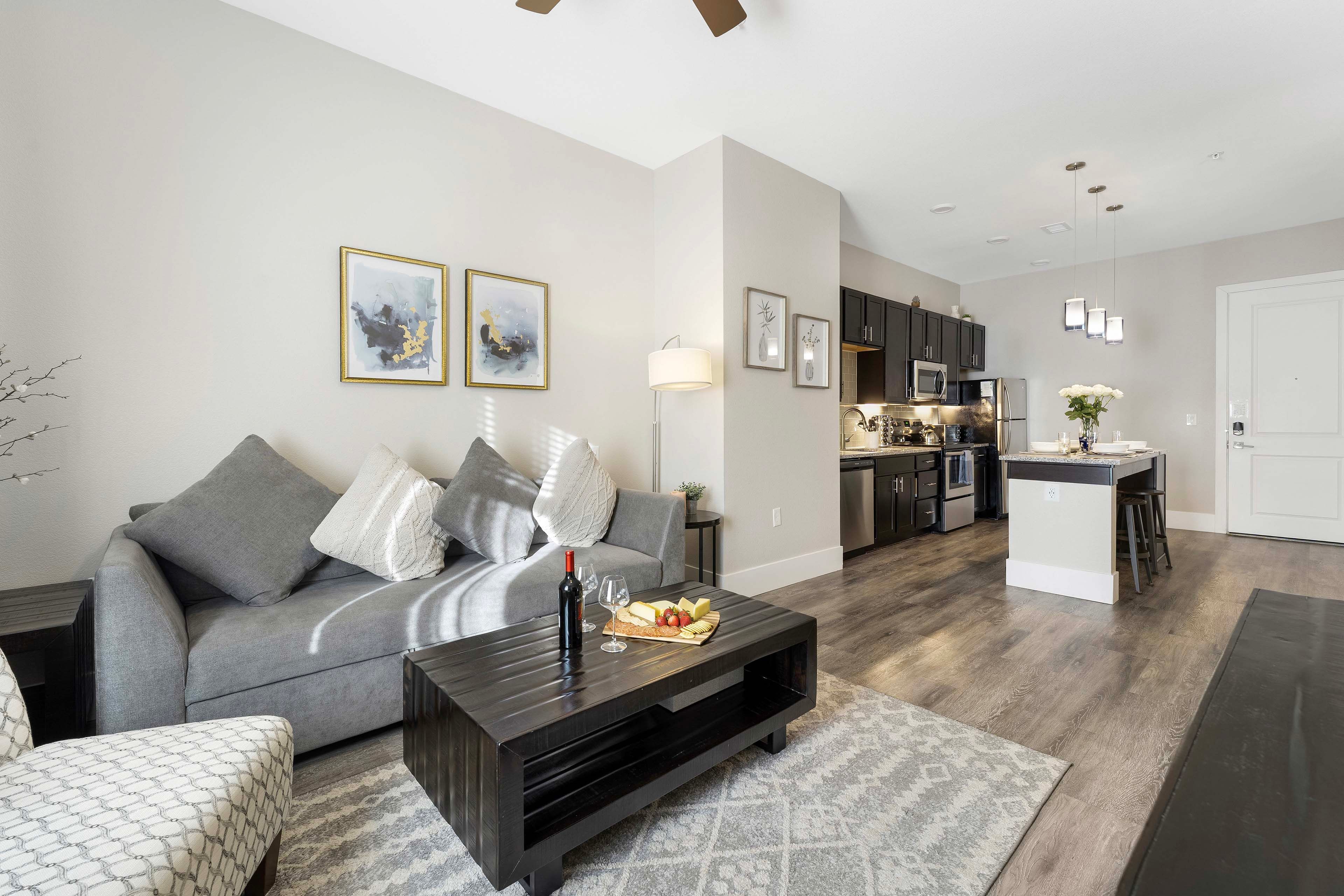 Living Room | Queen Sleeper Sofa | Flat-Screen TV w/ Complimentary Netflix