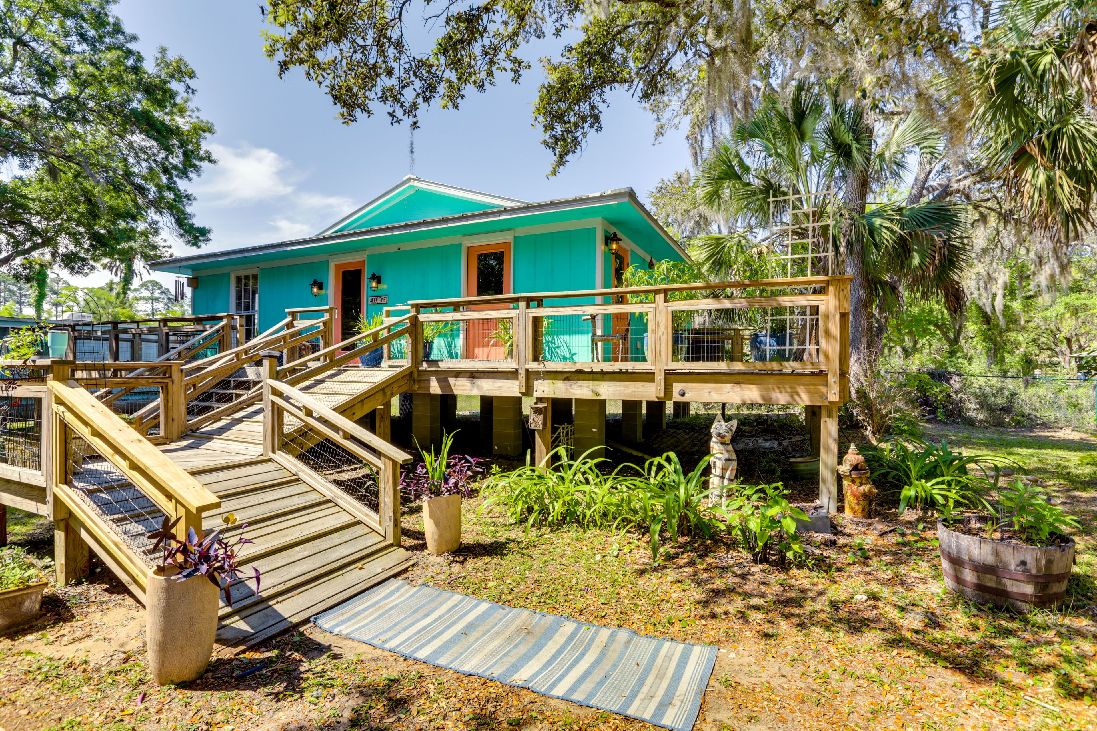 Apalachicola Vacation Rental | 2BR | 1.5BA | Step-Free Access | 960 Sq Ft
