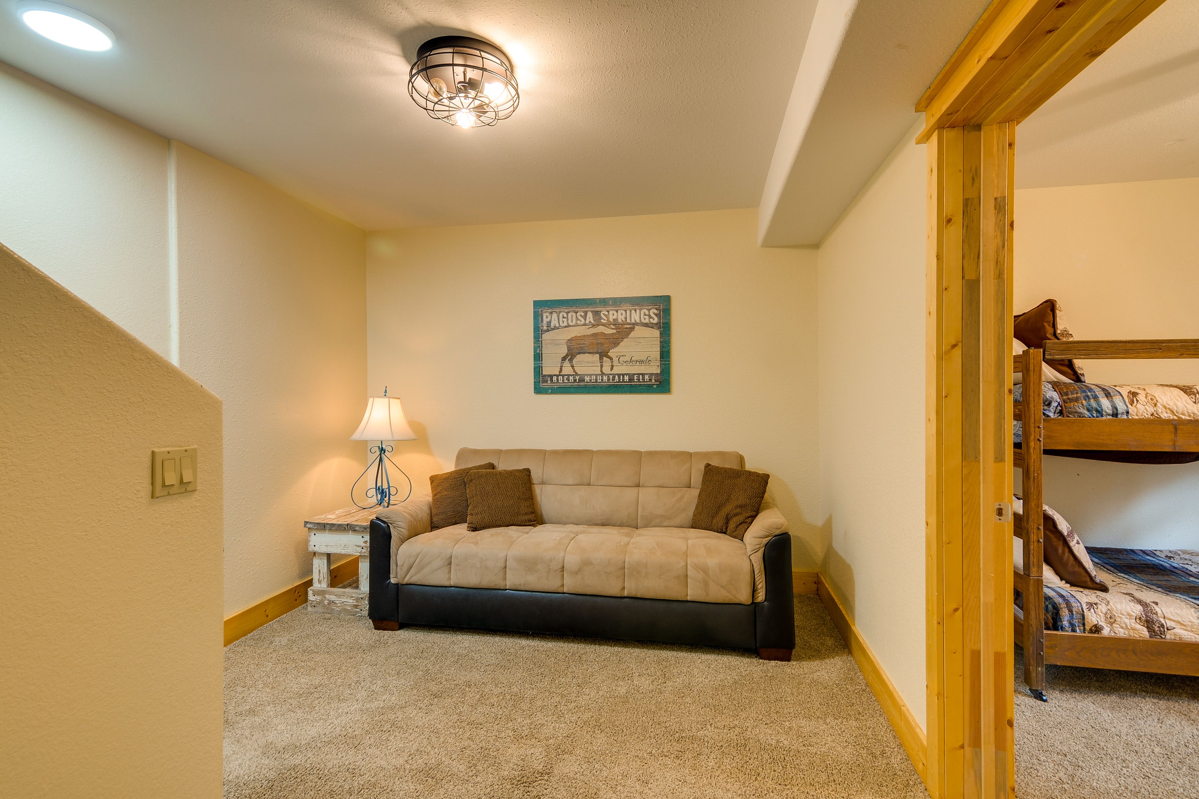 Basement Living Room | Full Sleeper Sofa