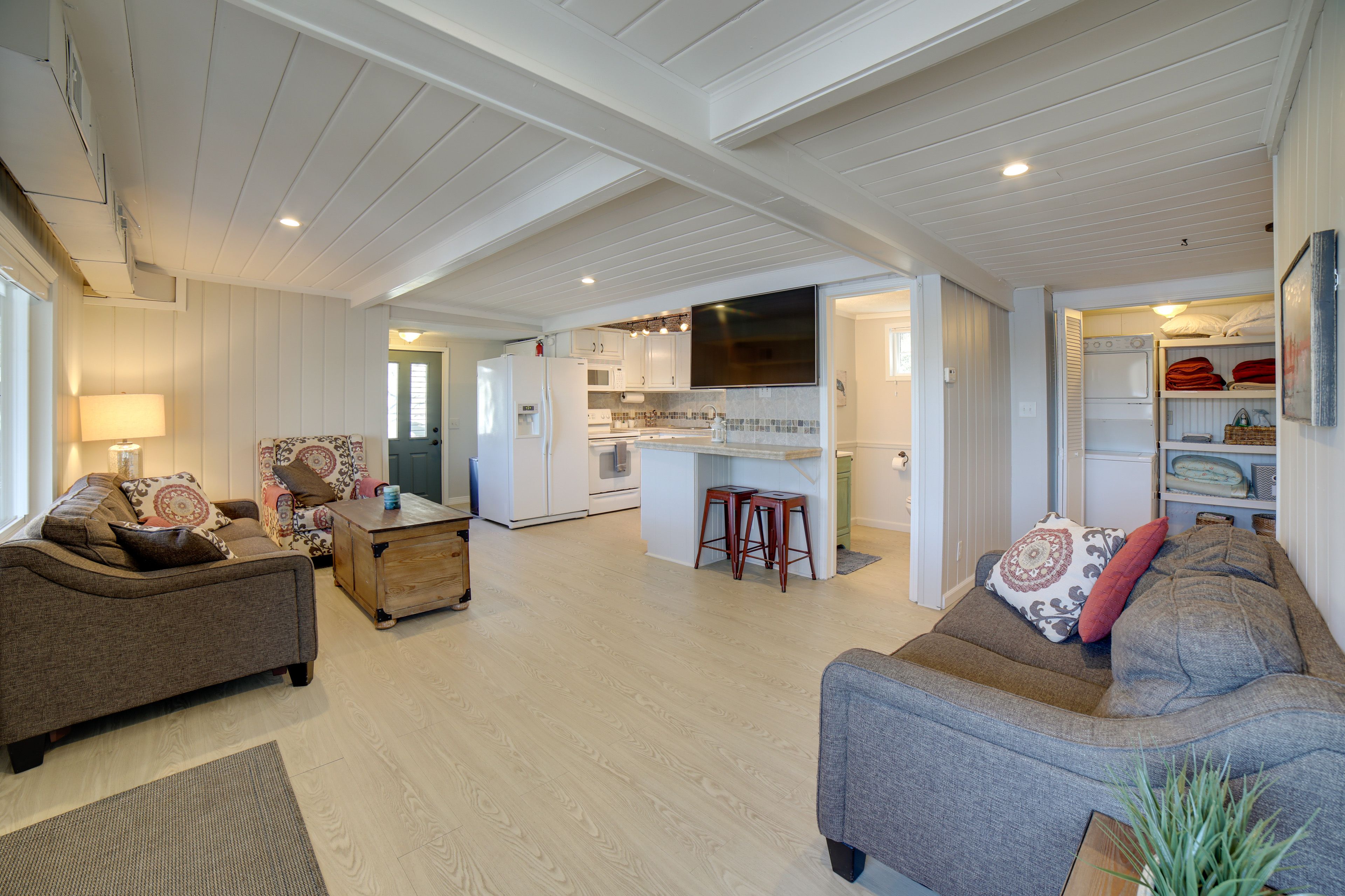 Living Room | Pet Friendly w/ Fee | 2 Kayaks Provided | Expansive Lake Views