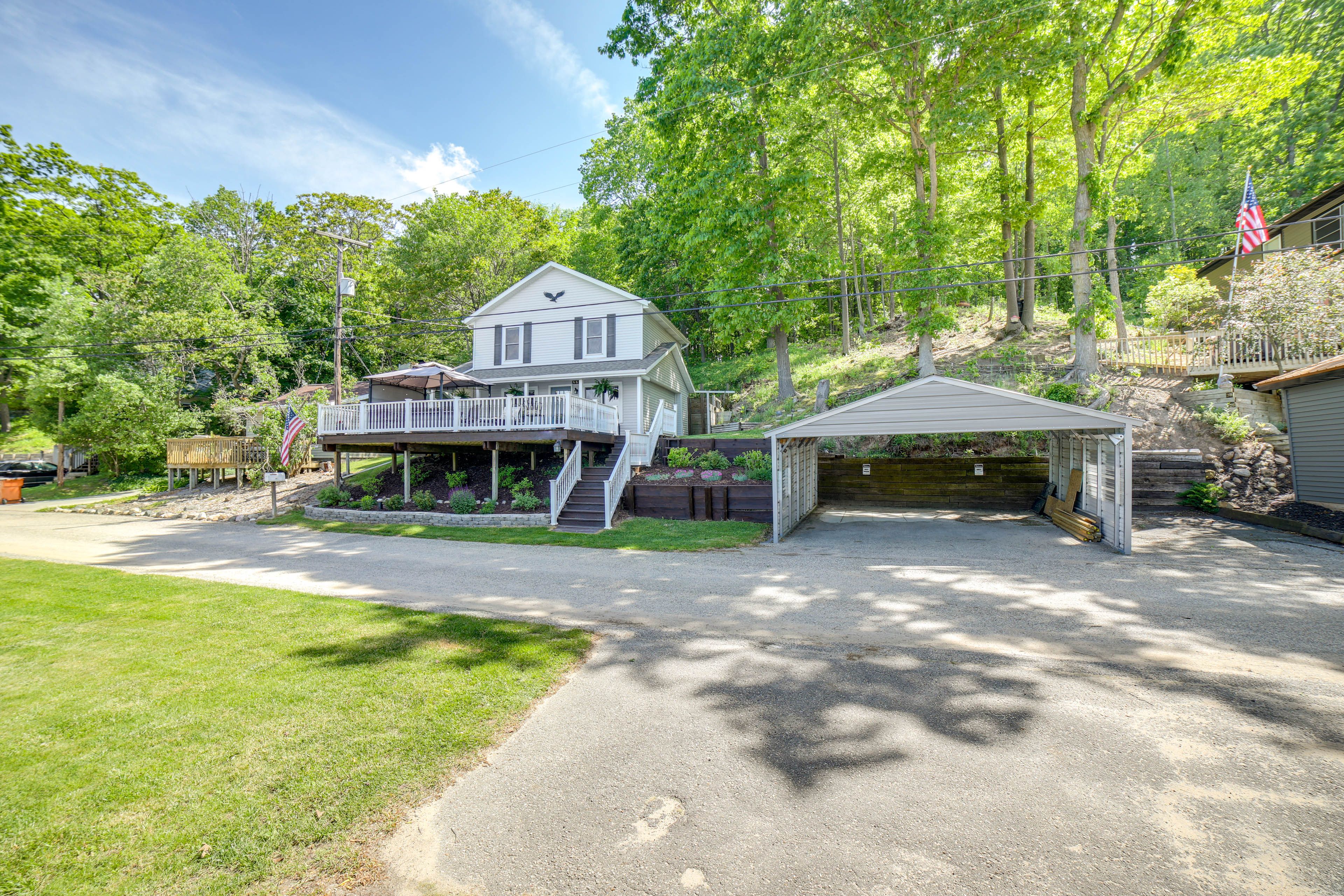 Home Exterior | Parking | Carport (2 Vehicles) | Near Dock (1 Vehicle)