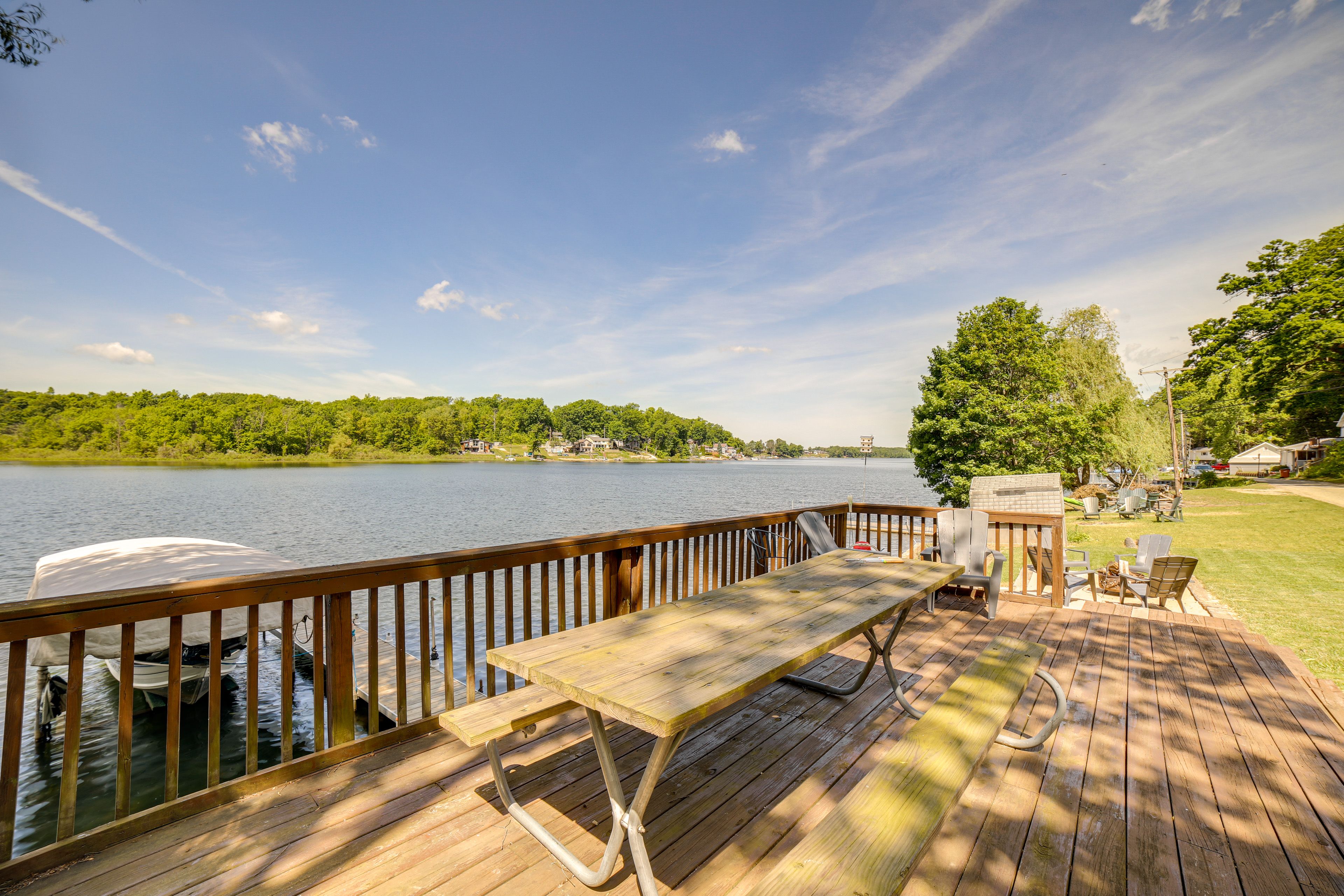 Waterfront Deck | Picnic Tables | Fire Pit