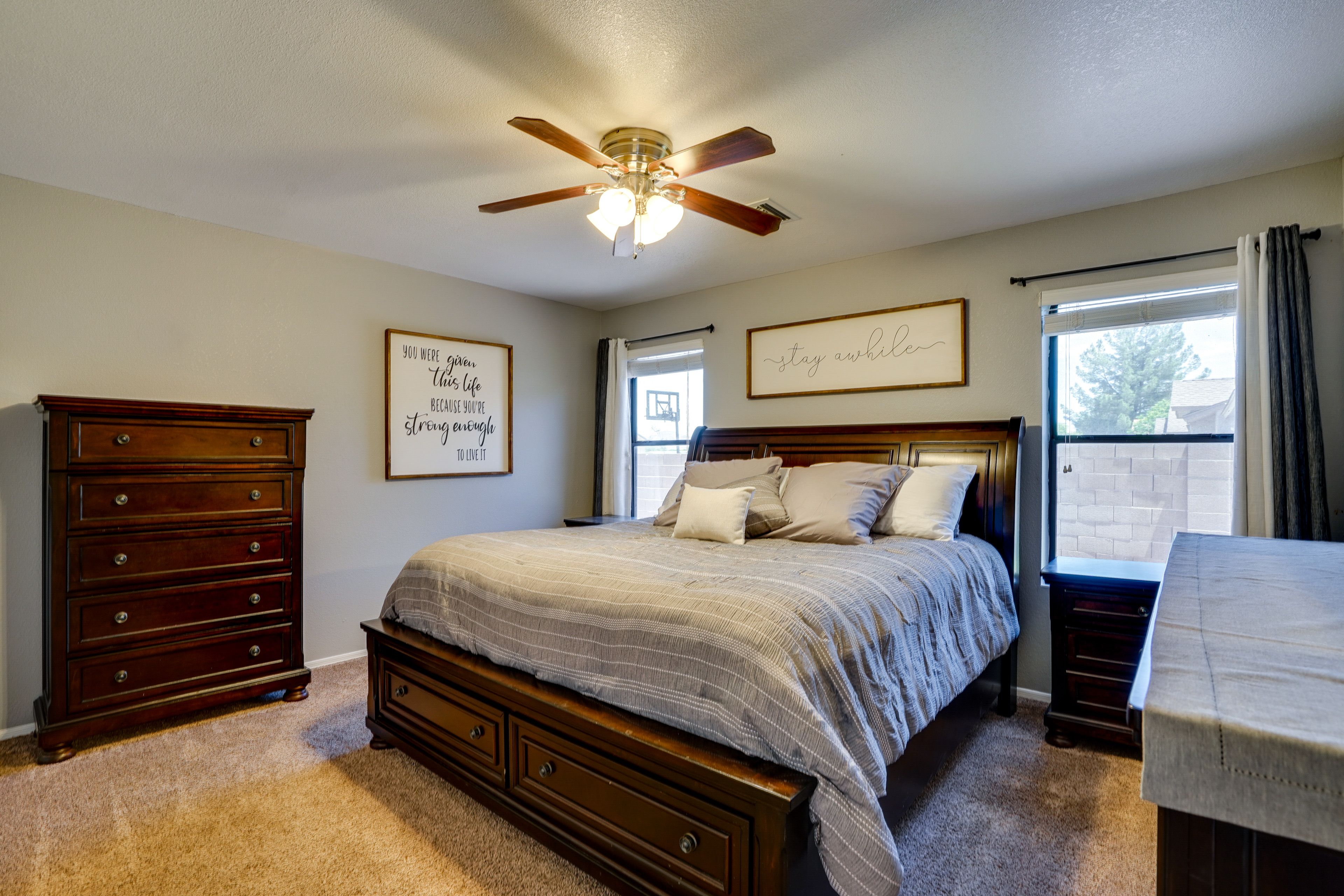 Bedroom 1 | King Bed | Pack 'n Play | King Air Mattress Available