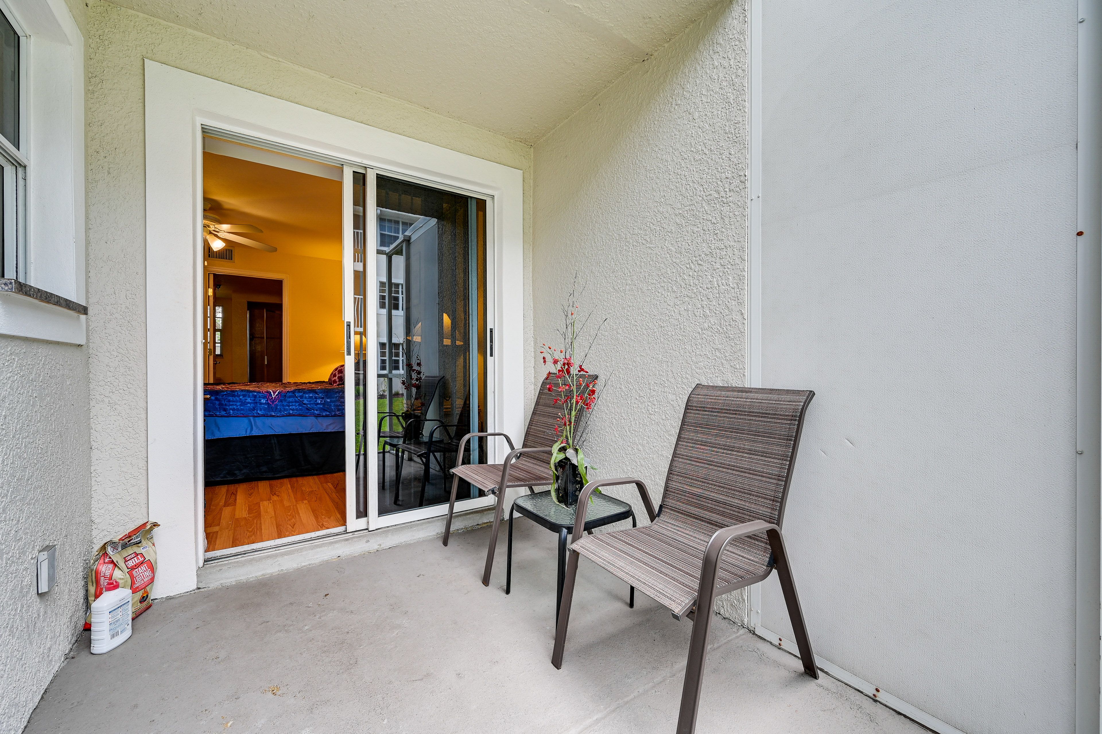 Screened-In Porch | Charcoal Grill