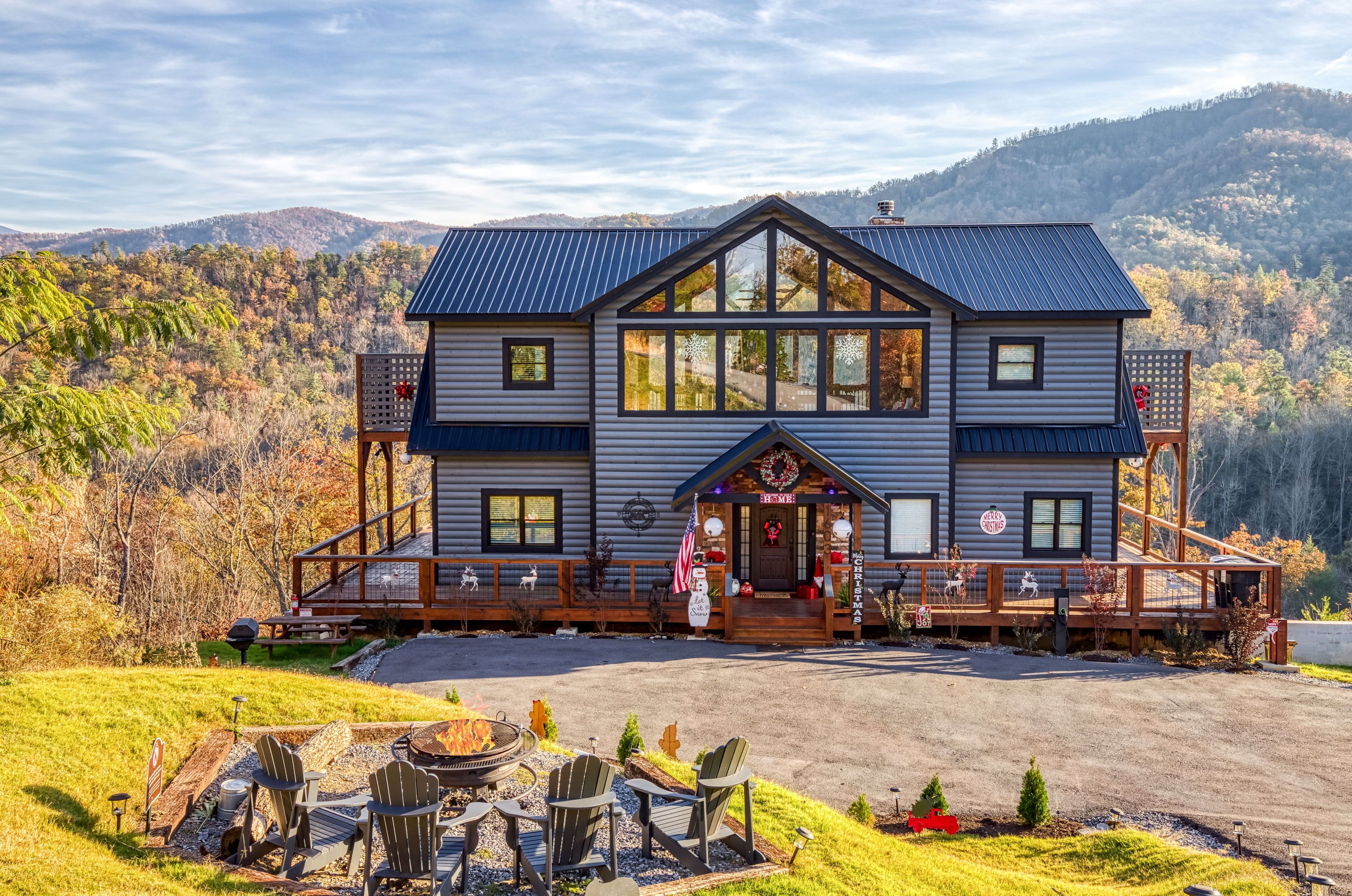Sevierville Vacation Rental | 5BR | 4.5BA | 4,120 Sq Ft | Stairs to Access