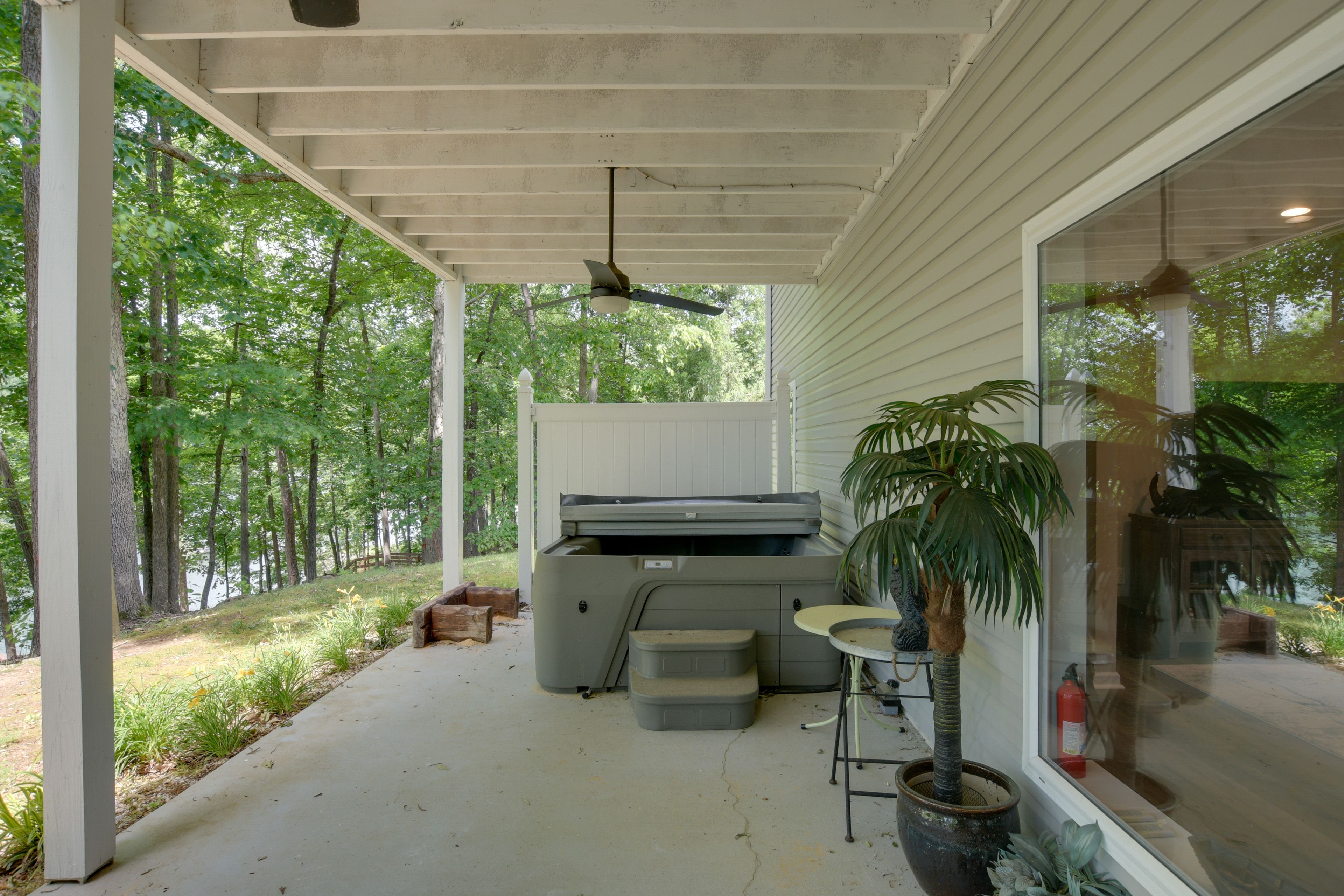 Patio | Private Hot Tub