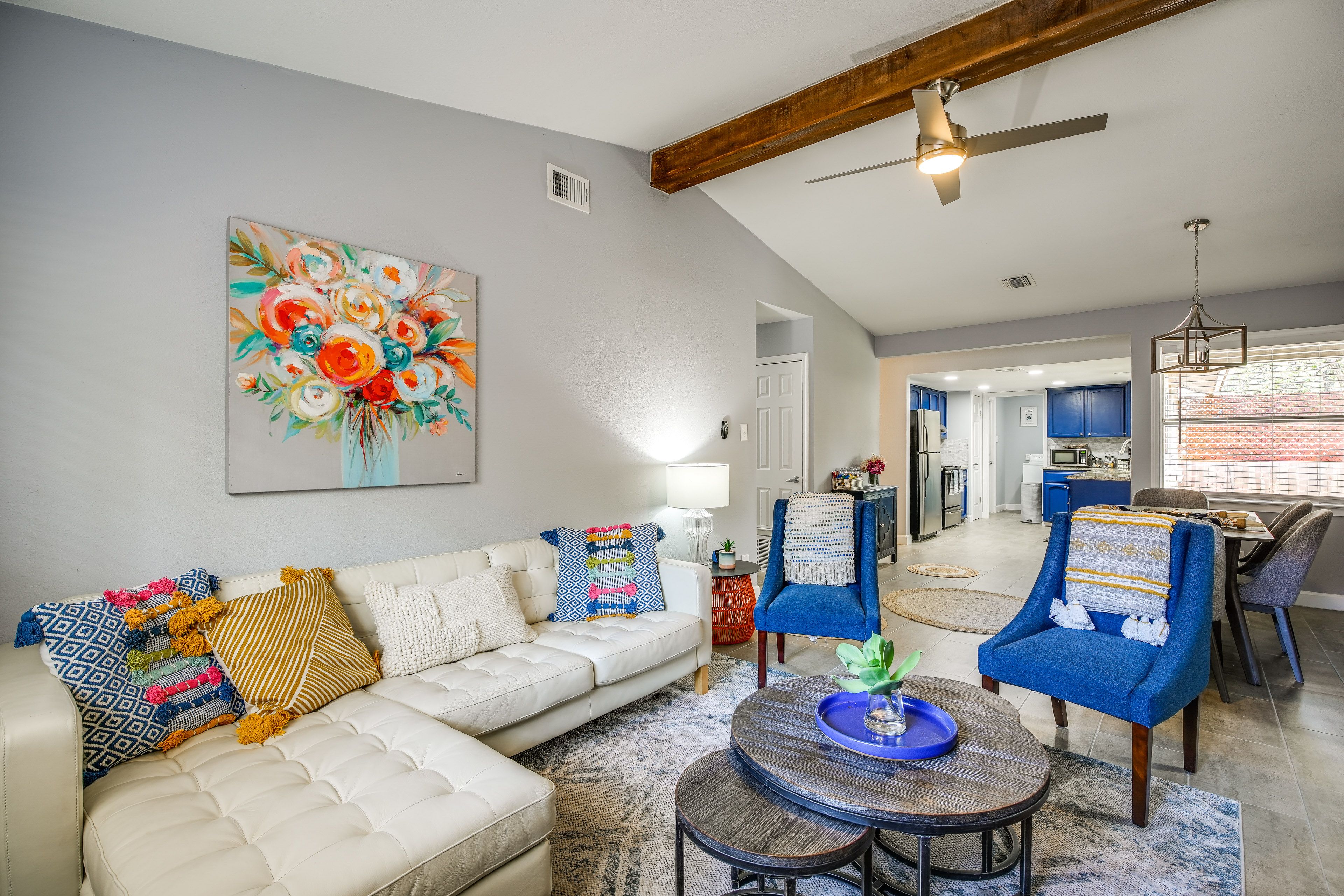 Living Room | Central A/C + Heating | Smart TVs