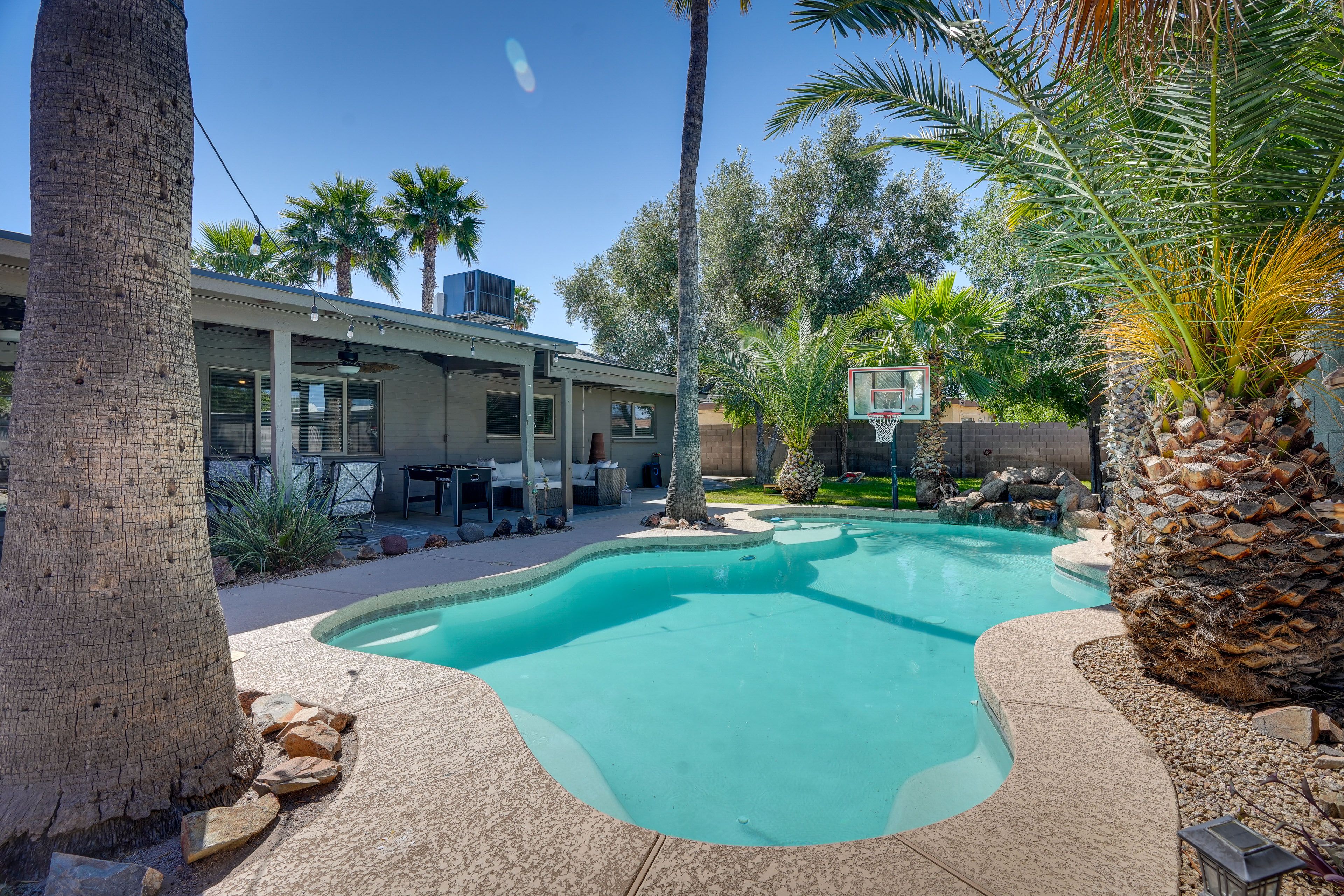 Pool Area | Loungers | Basketball Hoop
