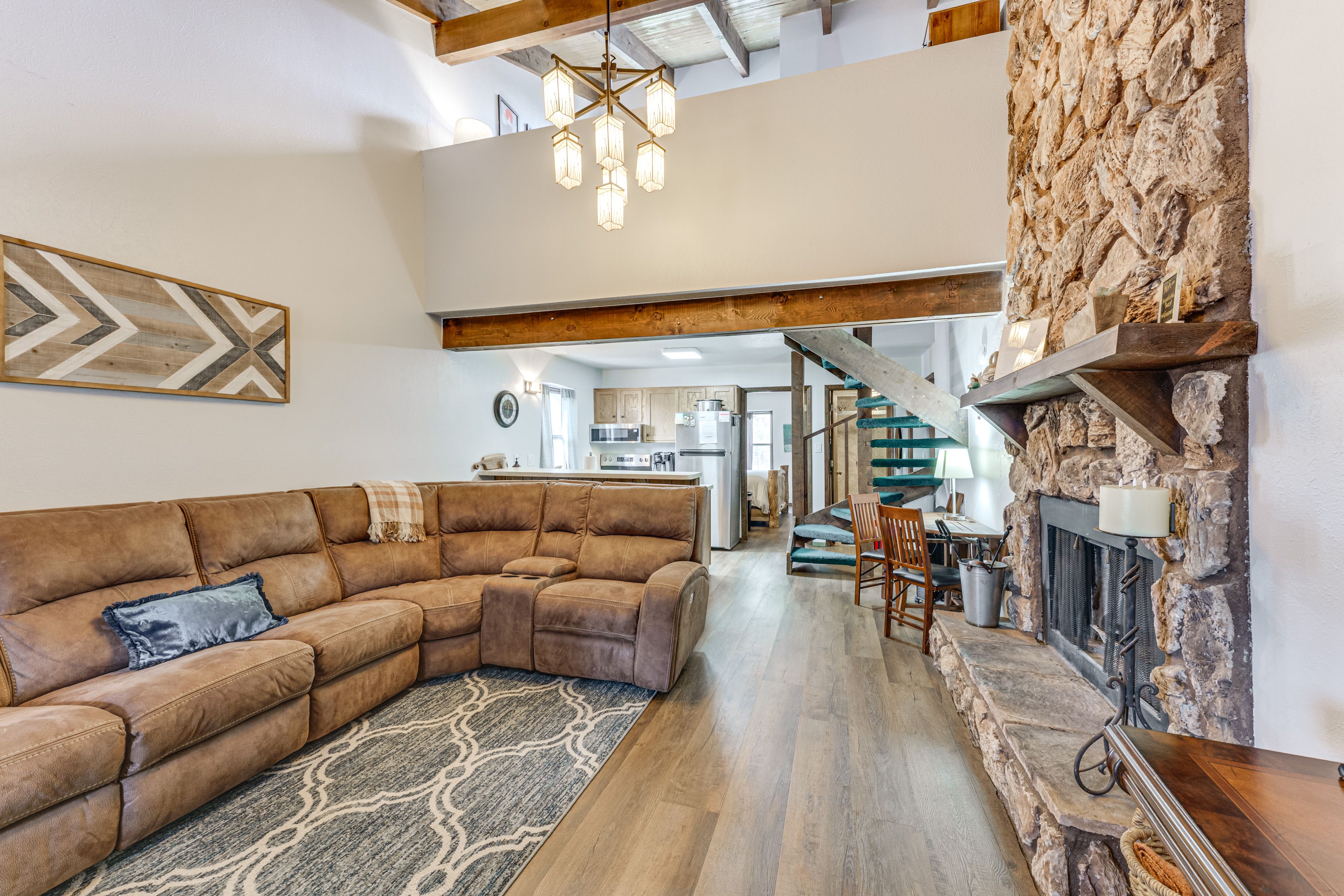 Angel Fire Vacation Rental | 1BR | 2BA | 856 Sq Ft | Stairs Required