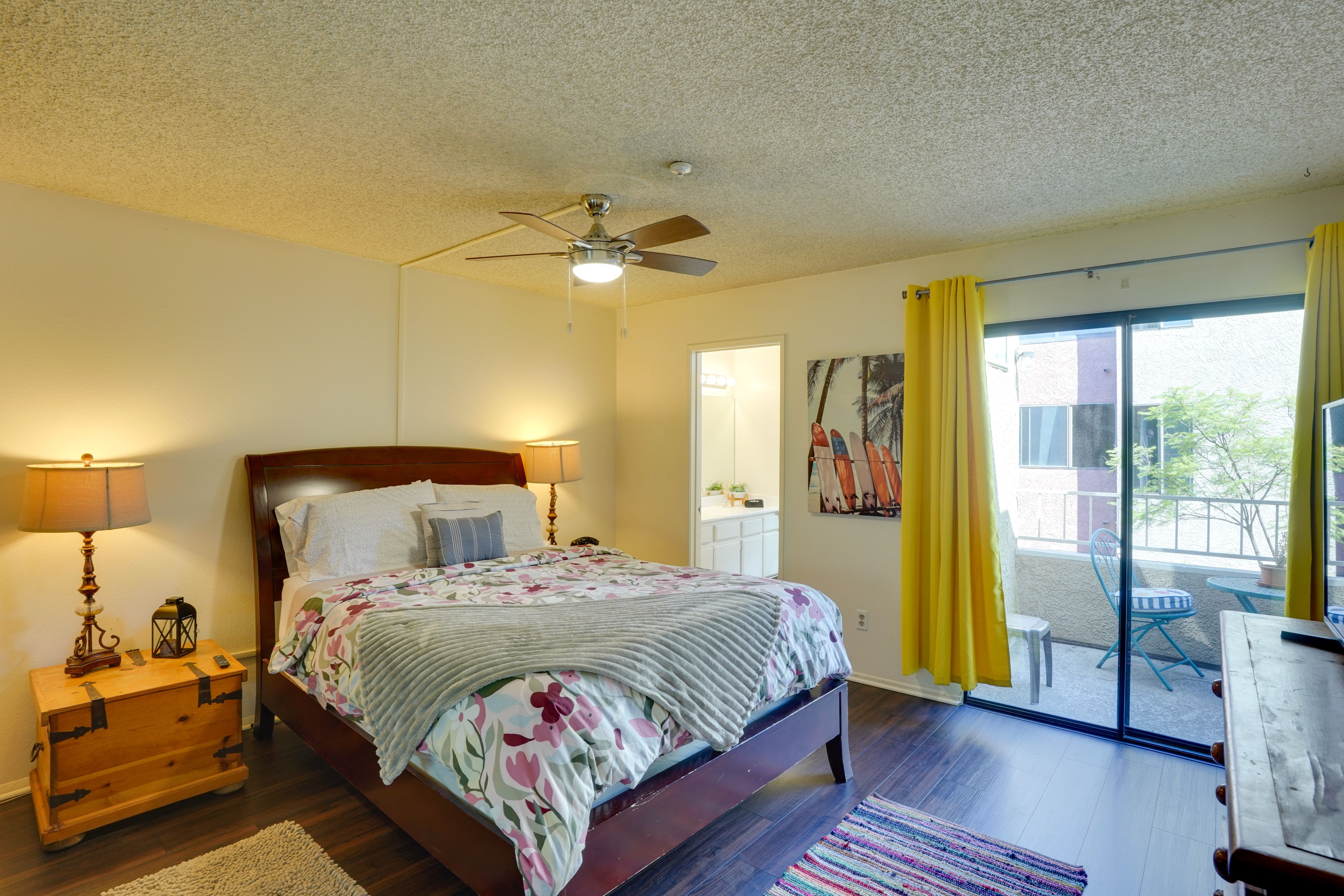 Bedroom 1 | Queen Bed | Smart TV | Balcony Access