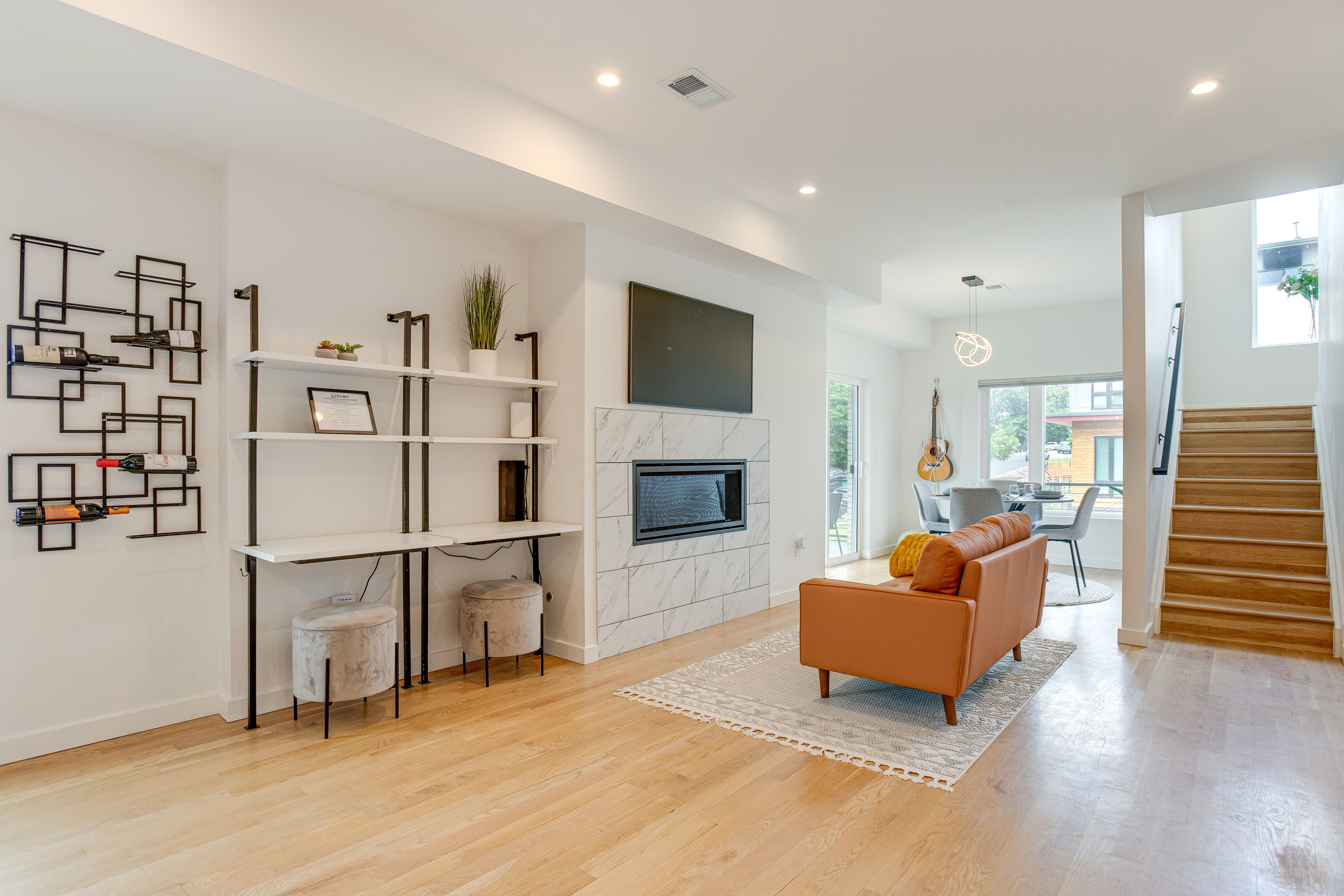 Living Room | Smart TV | Fireplace | 1st Floor