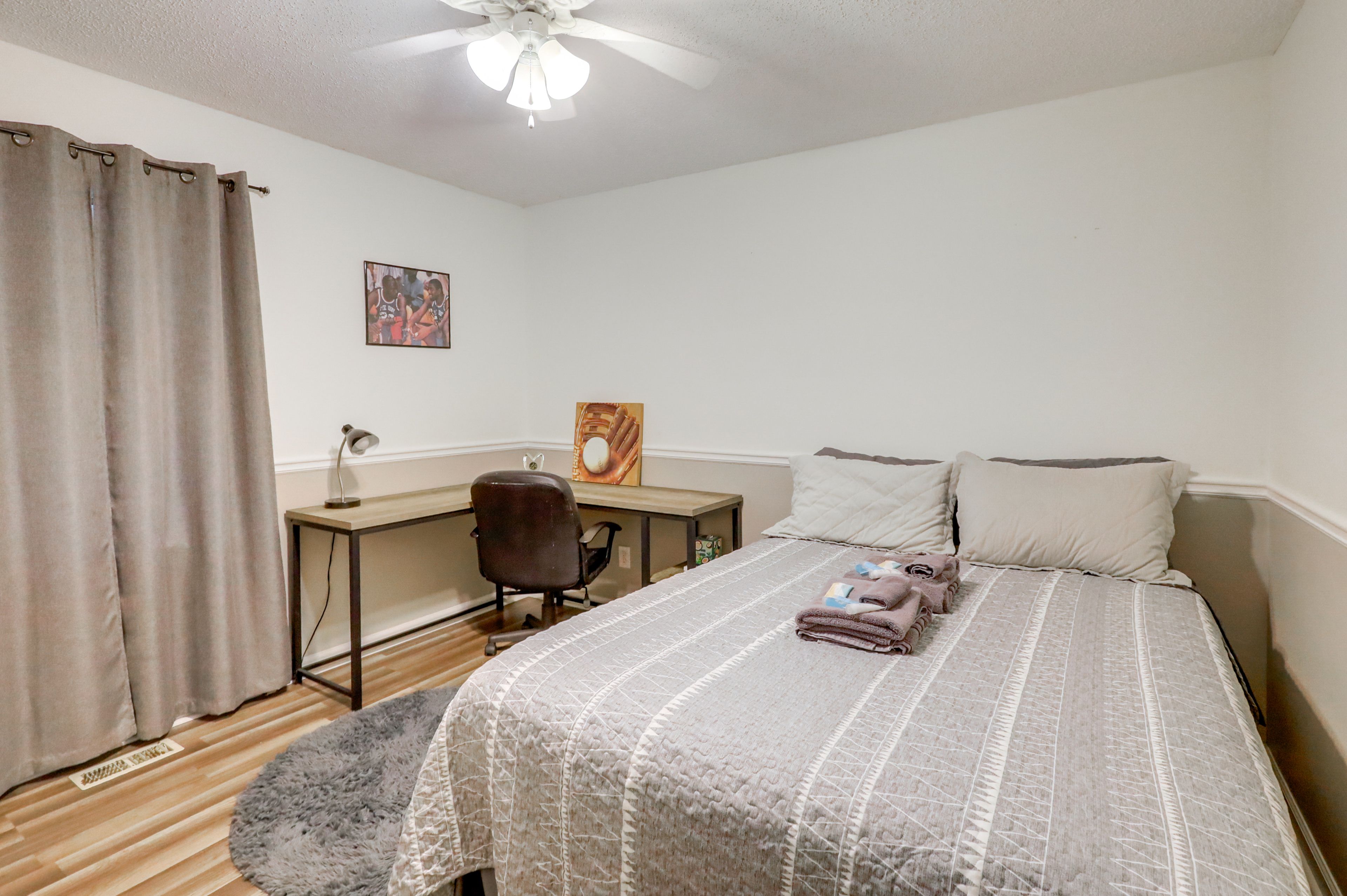 Bedroom 2 | King Bed | Desk Workspaces