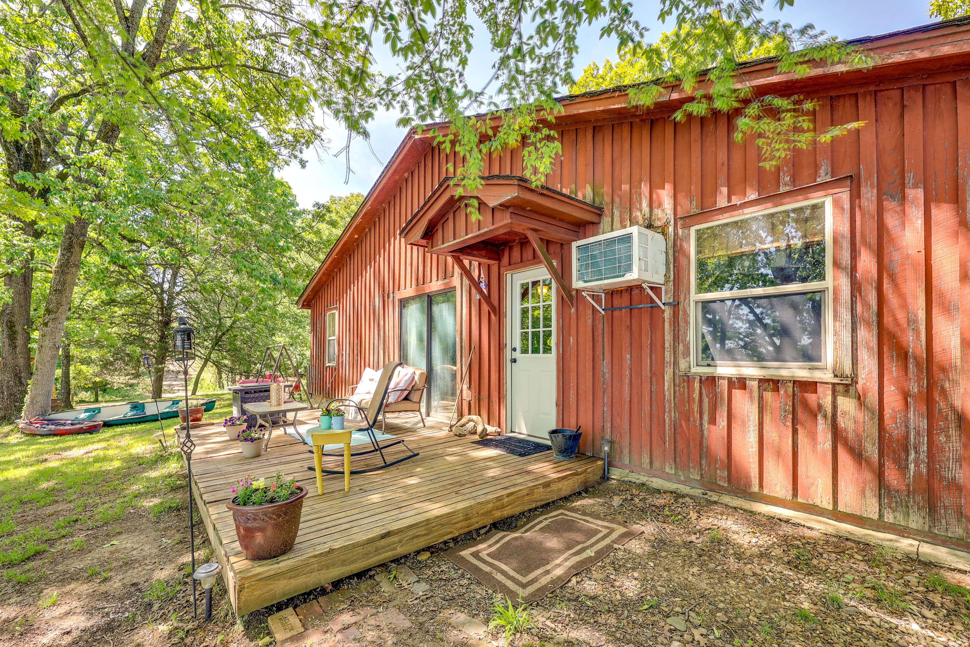 Exterior | Furnished Deck w/ Seating | Lake Views