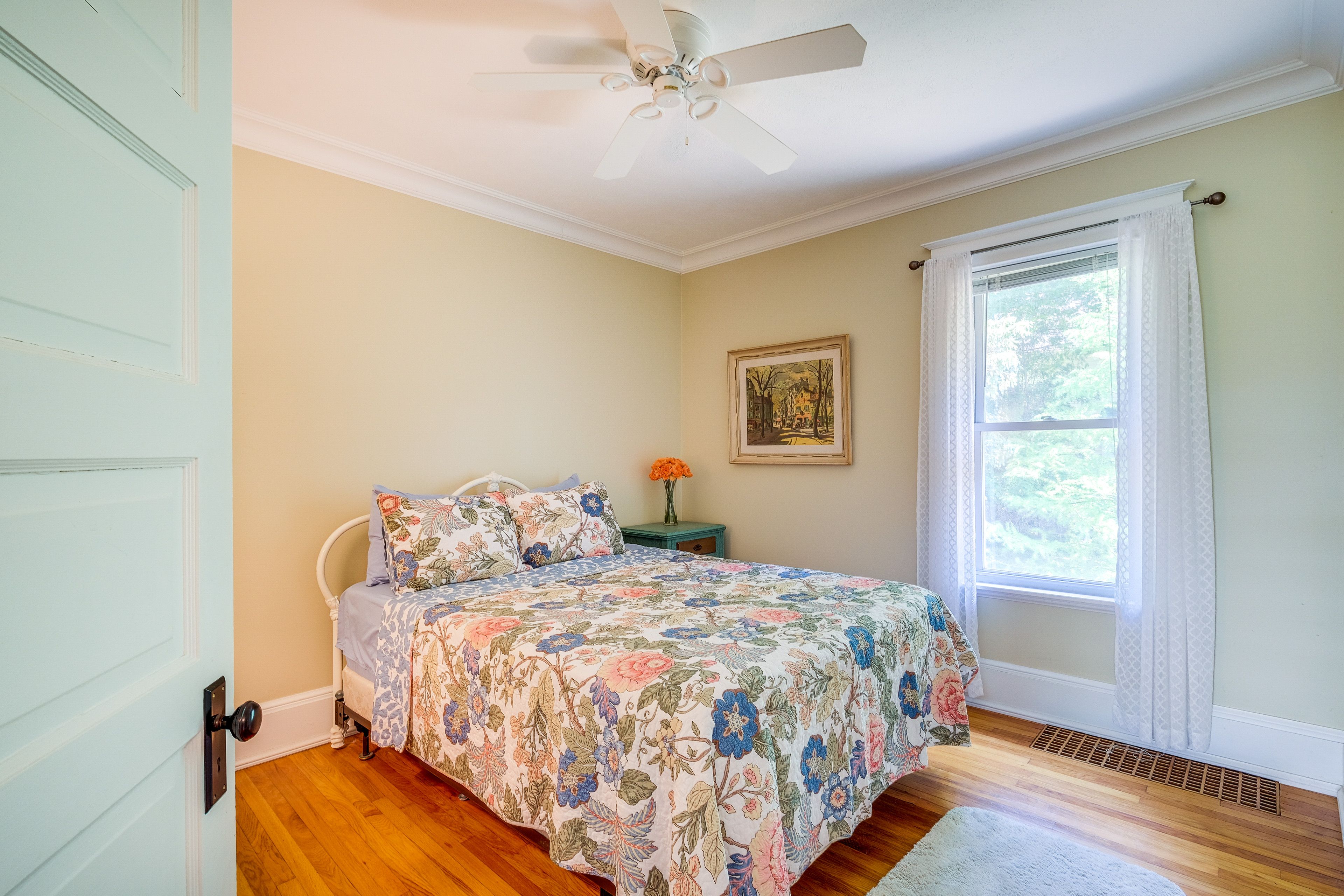 Bedroom 1 | Queen Bed | Linens Provided | Small Flat-Screen TV