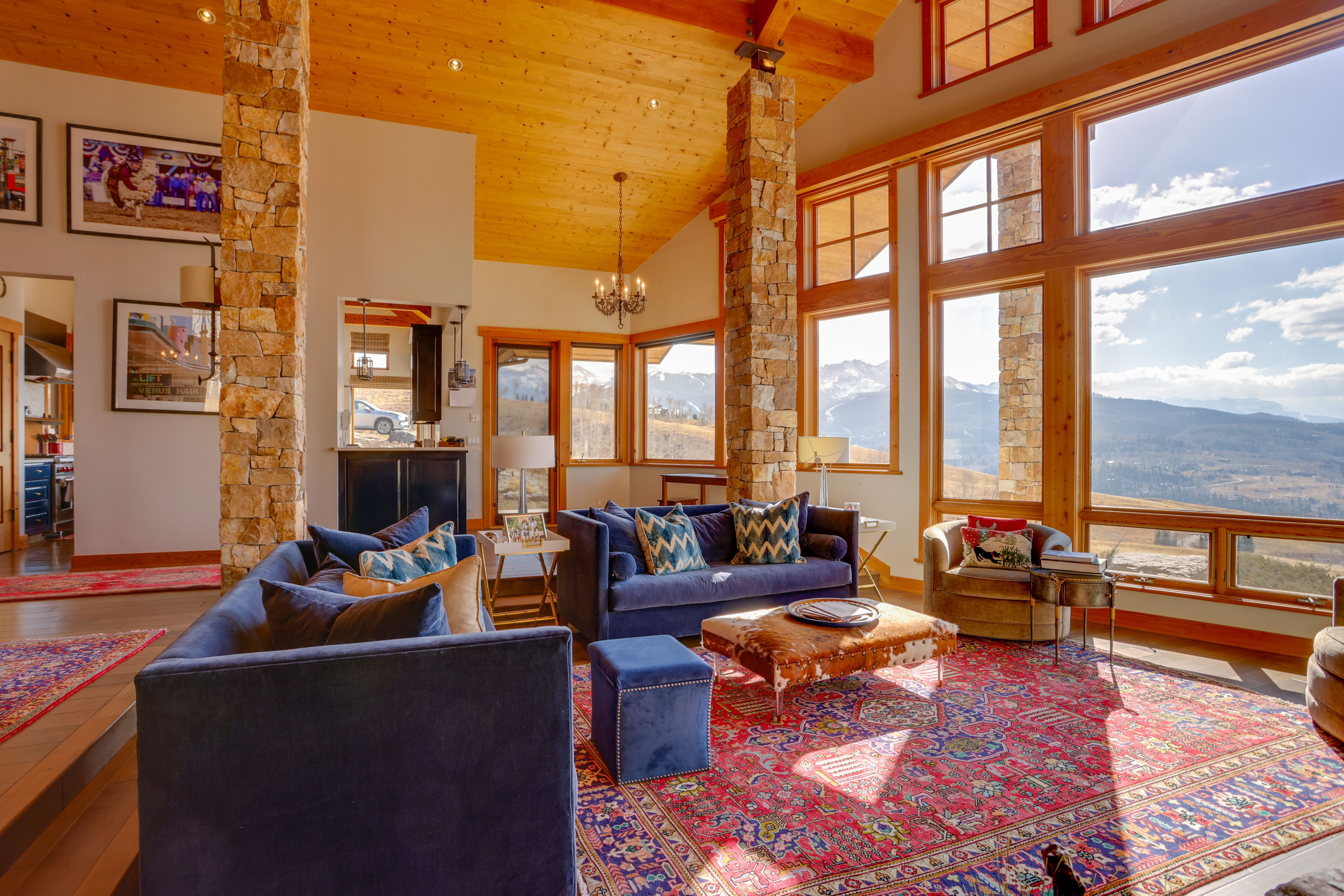 Great Room | Fireplace | Mountain Views