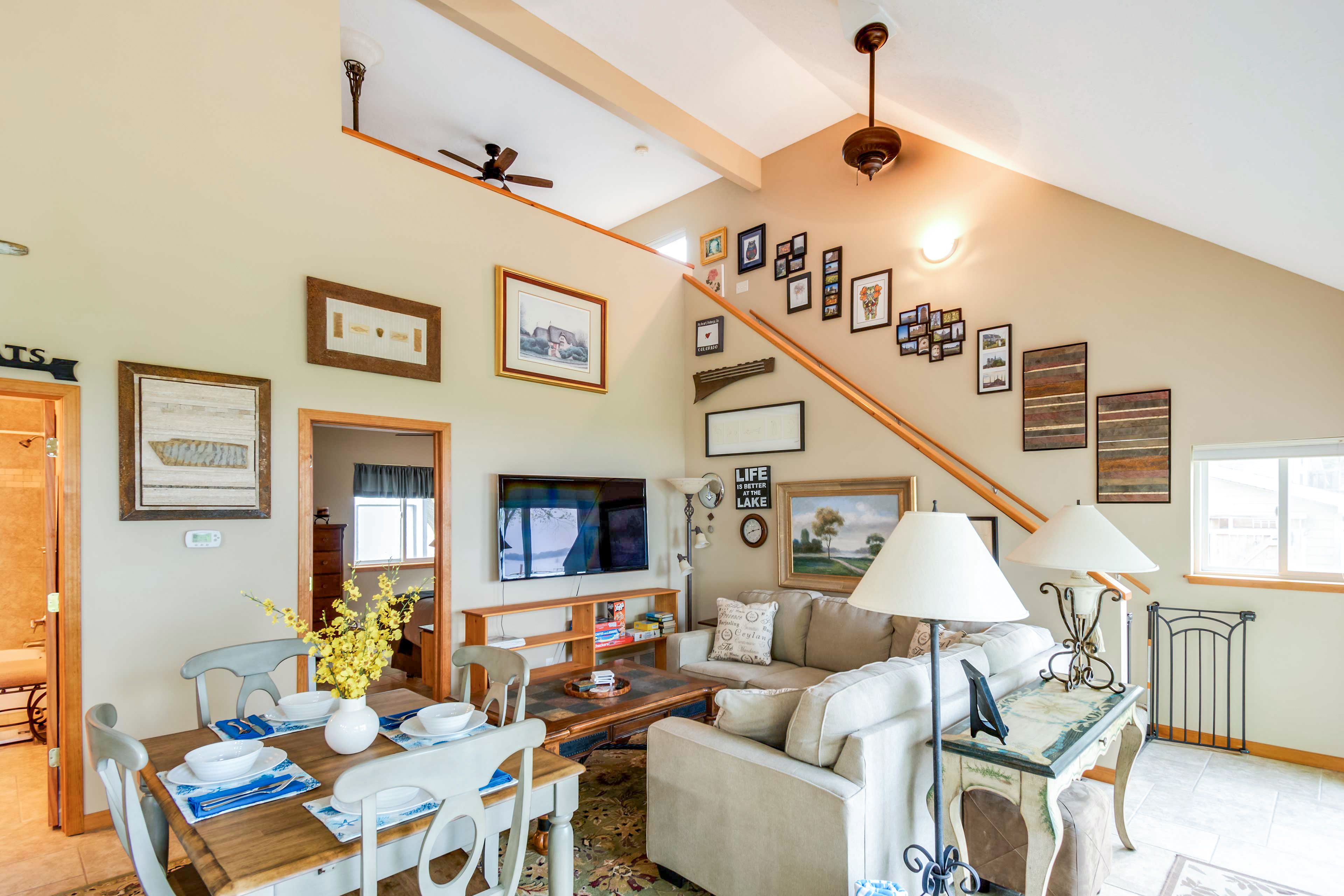 Living Room | Dining Table | Books | Baby Gate