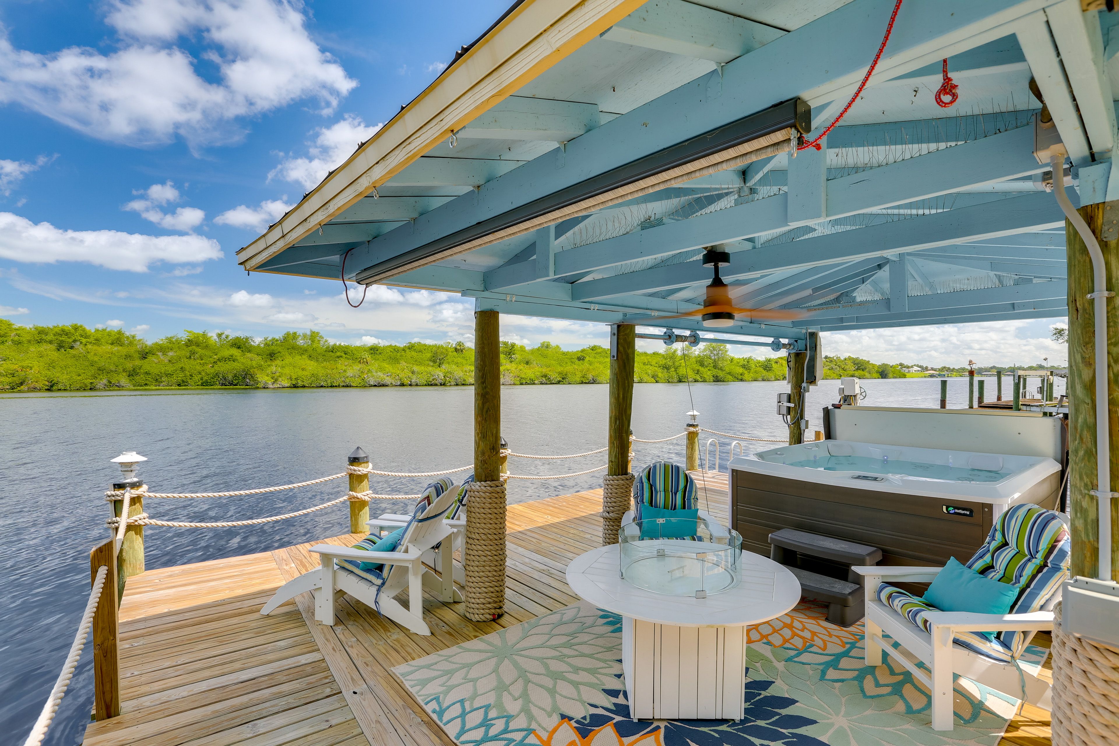 Shared Outdoor Amenities | Dock | Hot Tub | Gas Fire Pit | Outdoor Dining Area