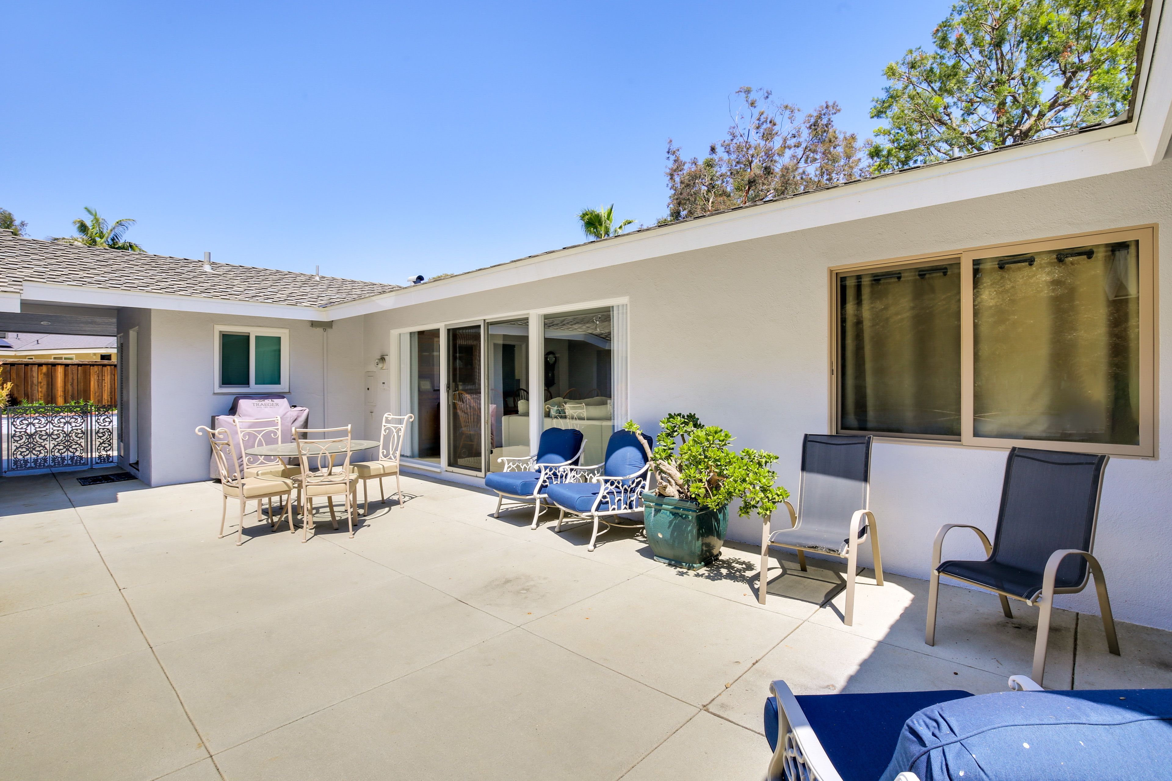 Patio | Wood-Burning Fire Pit | Private Yard