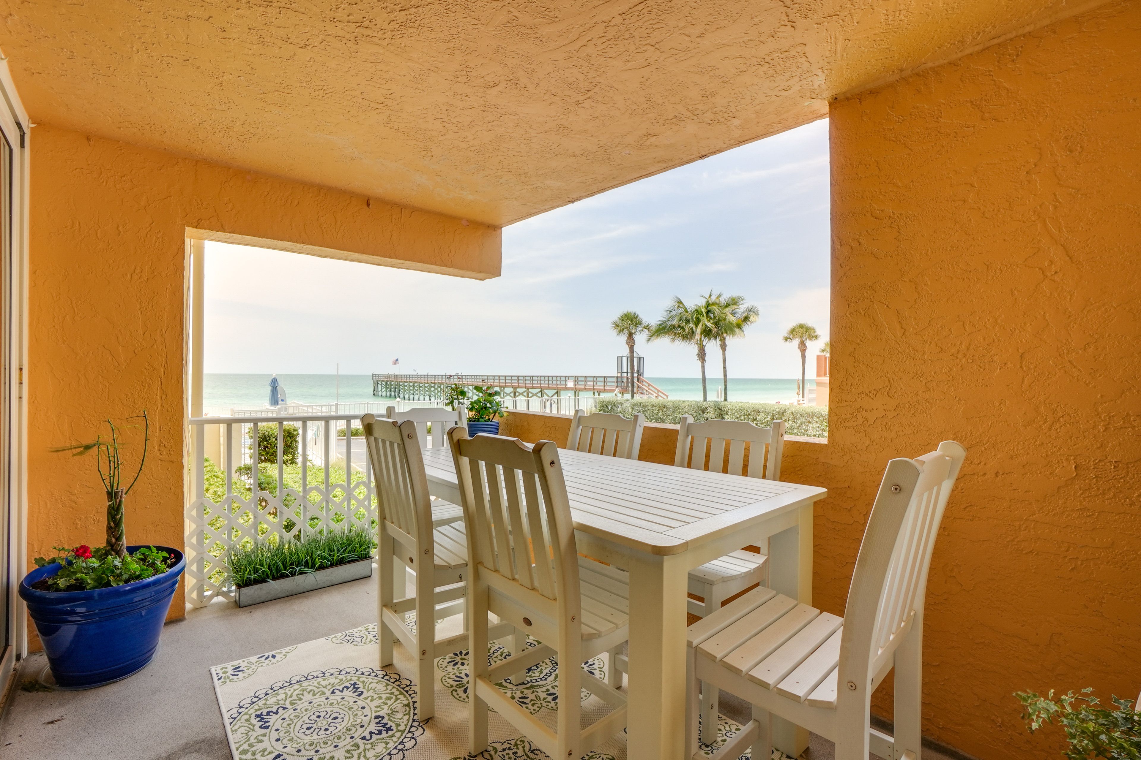 Private Balcony | Outdoor Dining Area | Walk to Beach