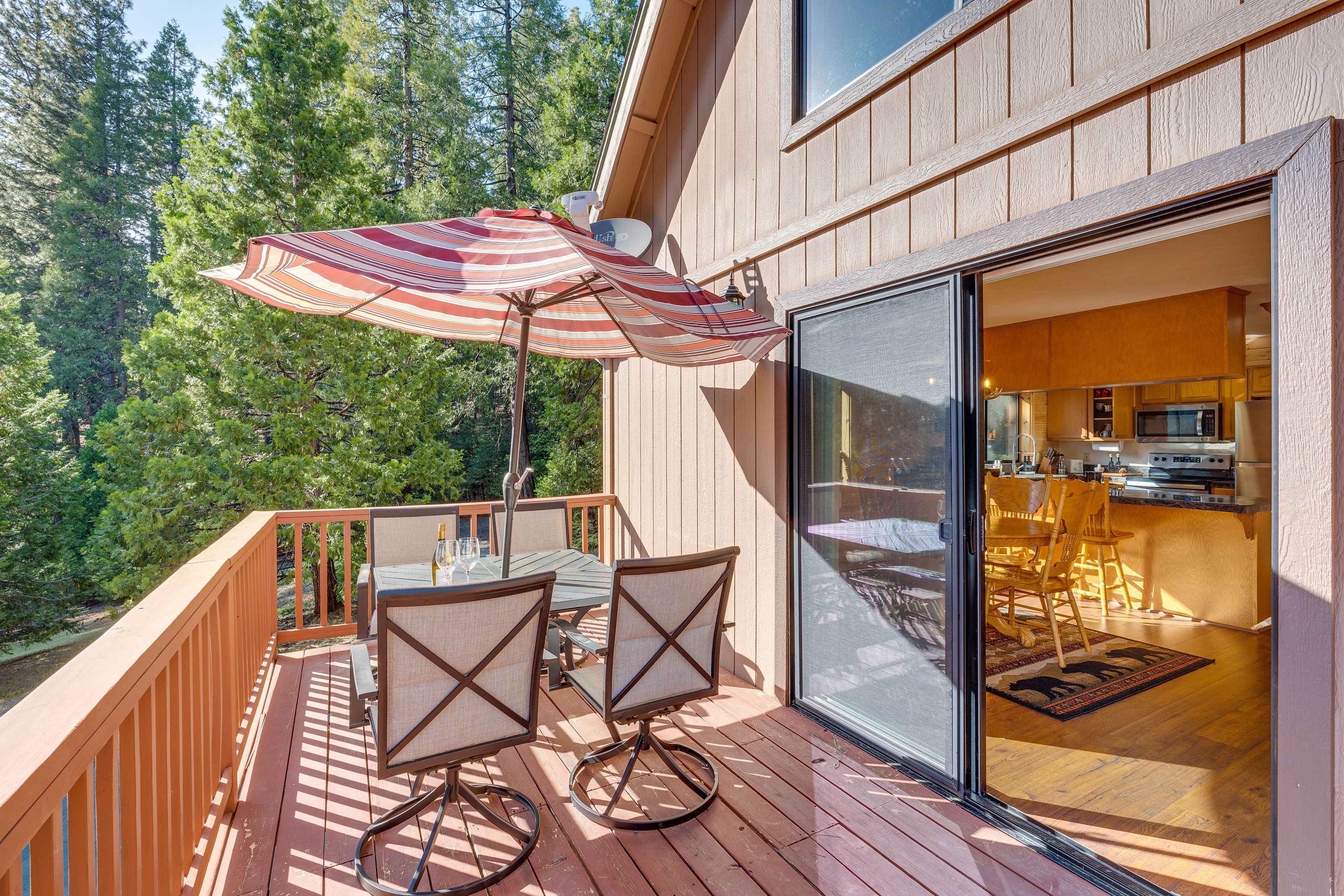 Deck | Wooded Views | Dining Area | Gas Grill