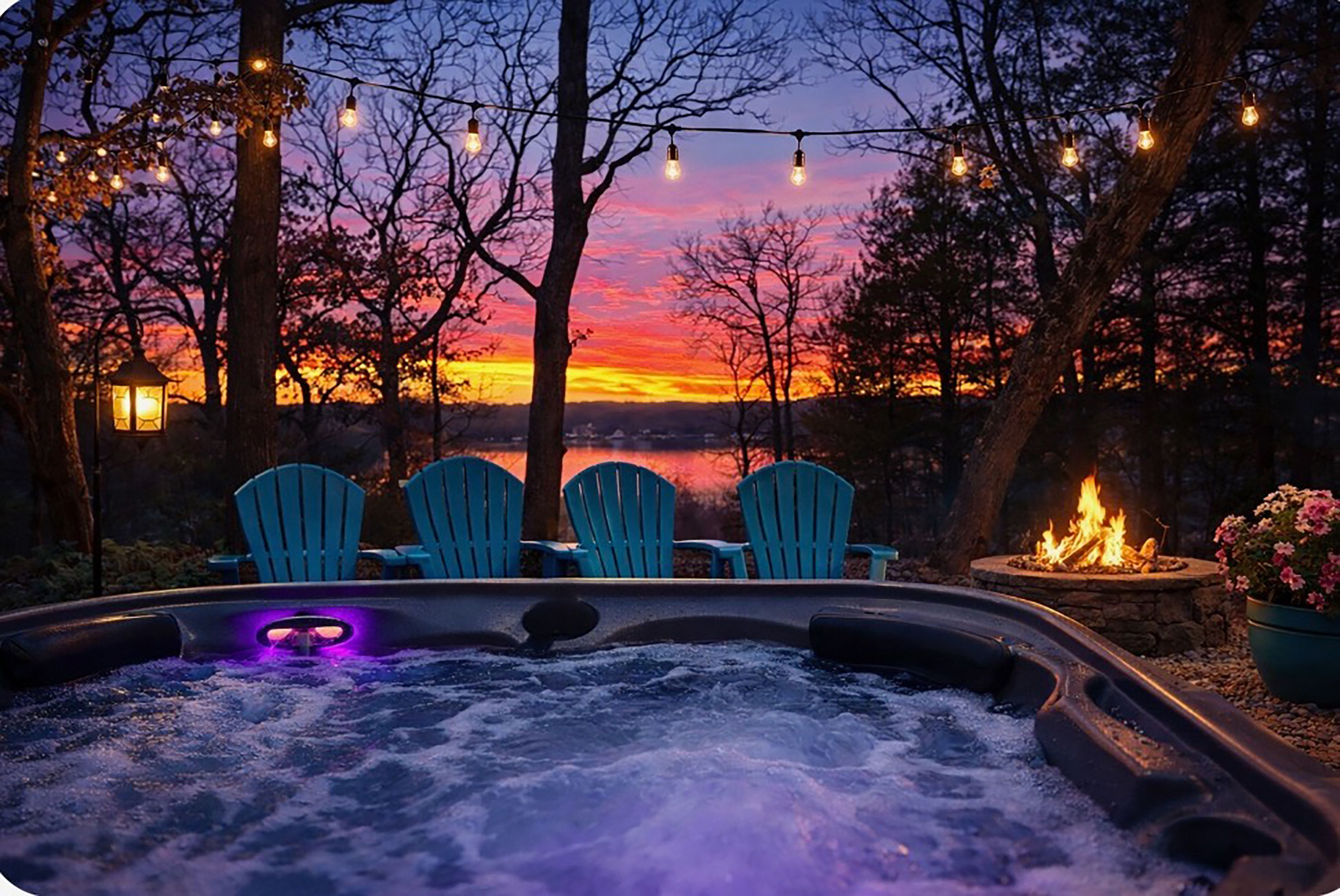 Hot Tub at Night