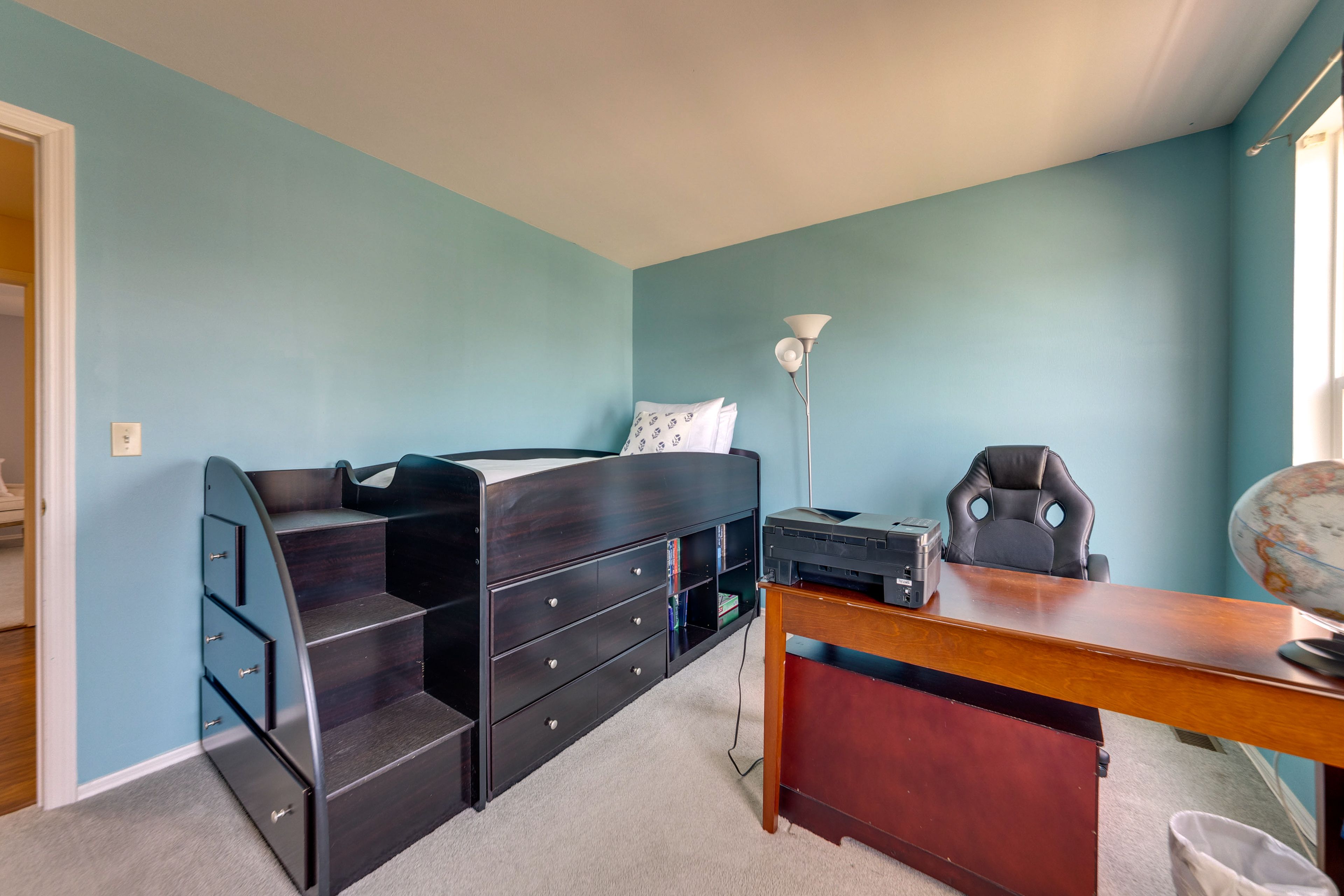 Bedroom 3 | Twin Bed | Desk Workspace