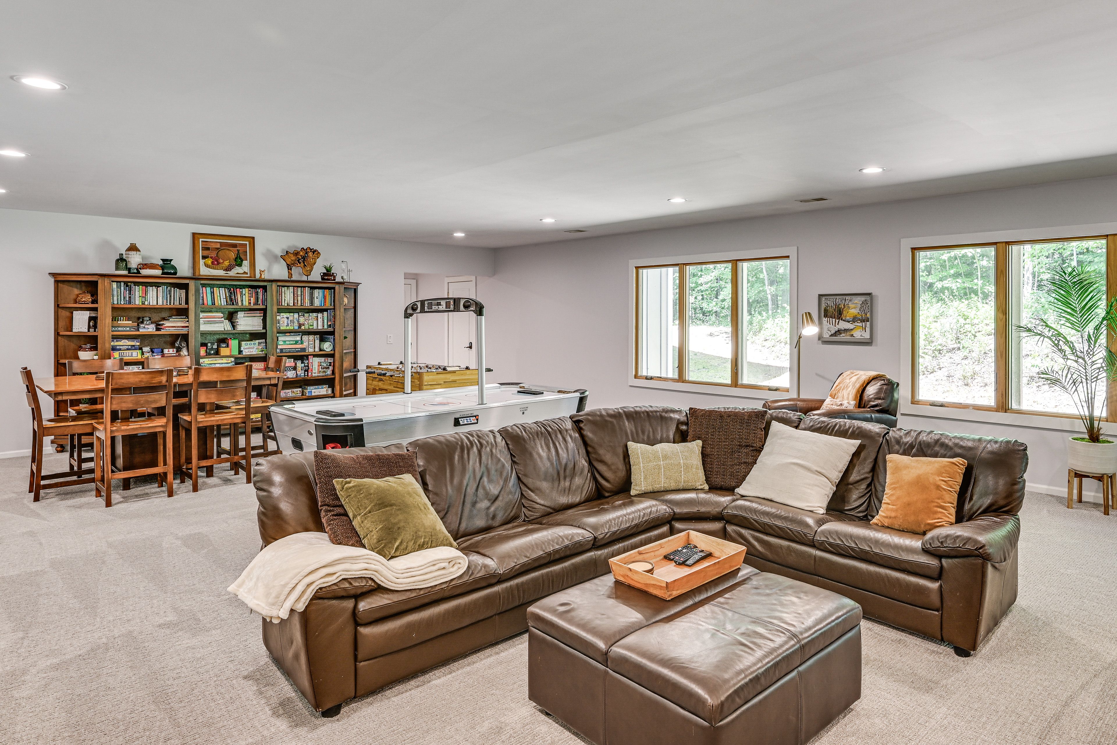 Game Room | Queen Sleeper Sofa | Air Hockey Table | Foosball Table | Board Games