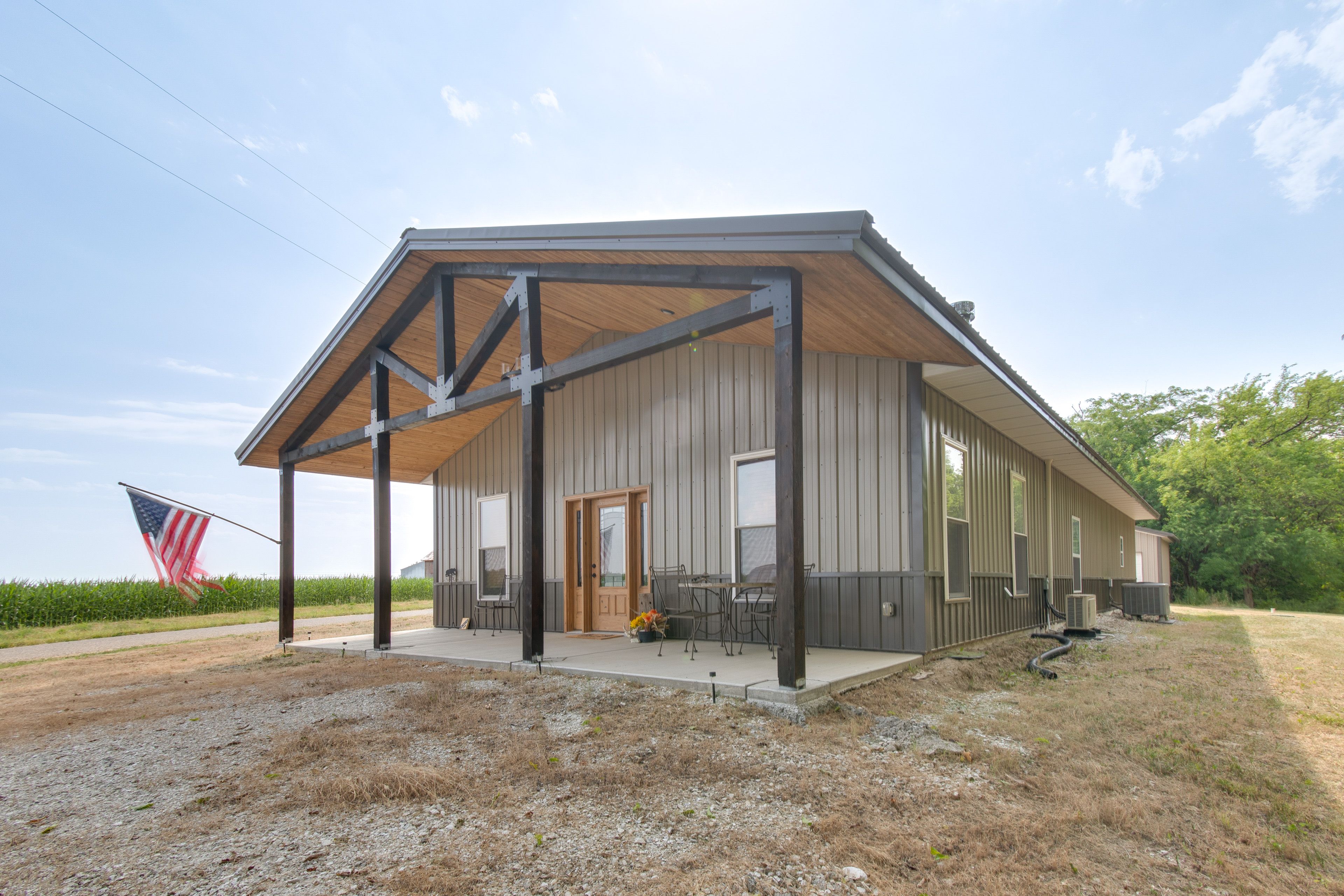 Exterior | Single-Story Cabin | Central Heating & A/C