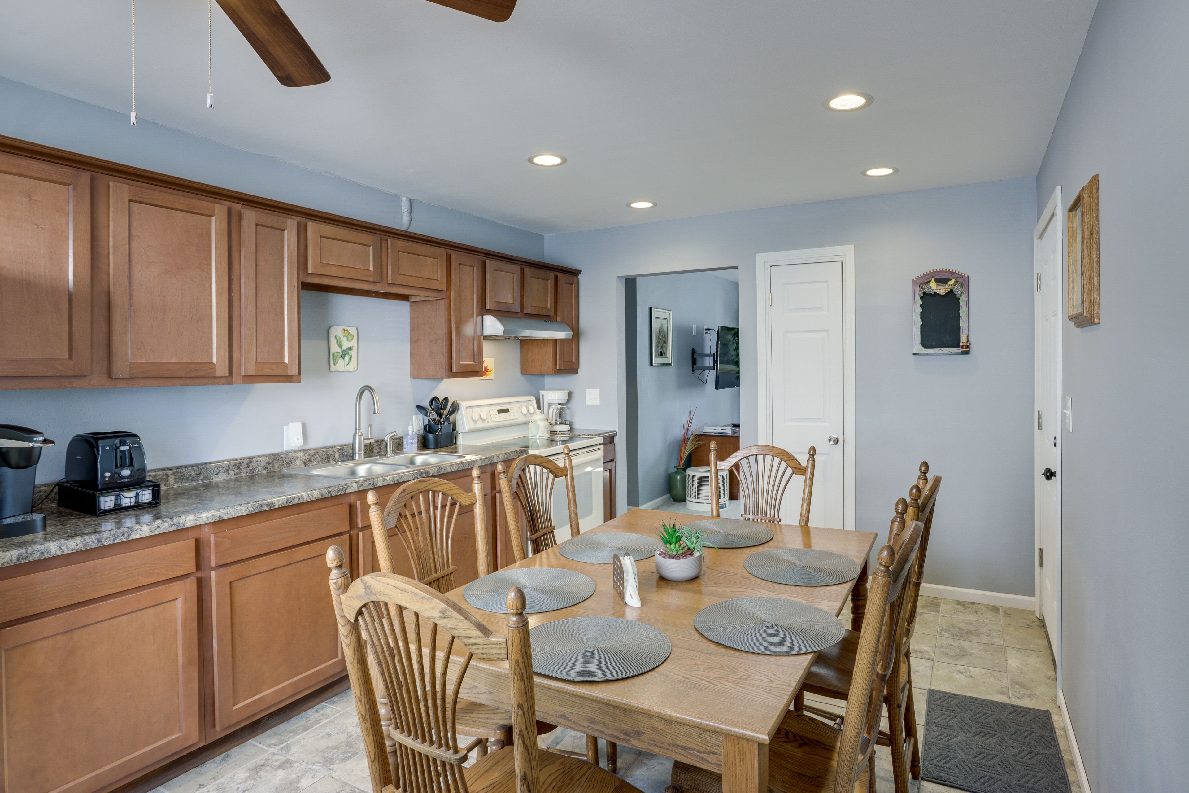 Kitchen | Dining Area | Main Level | Keurig + Drip Coffee Pot | Spices