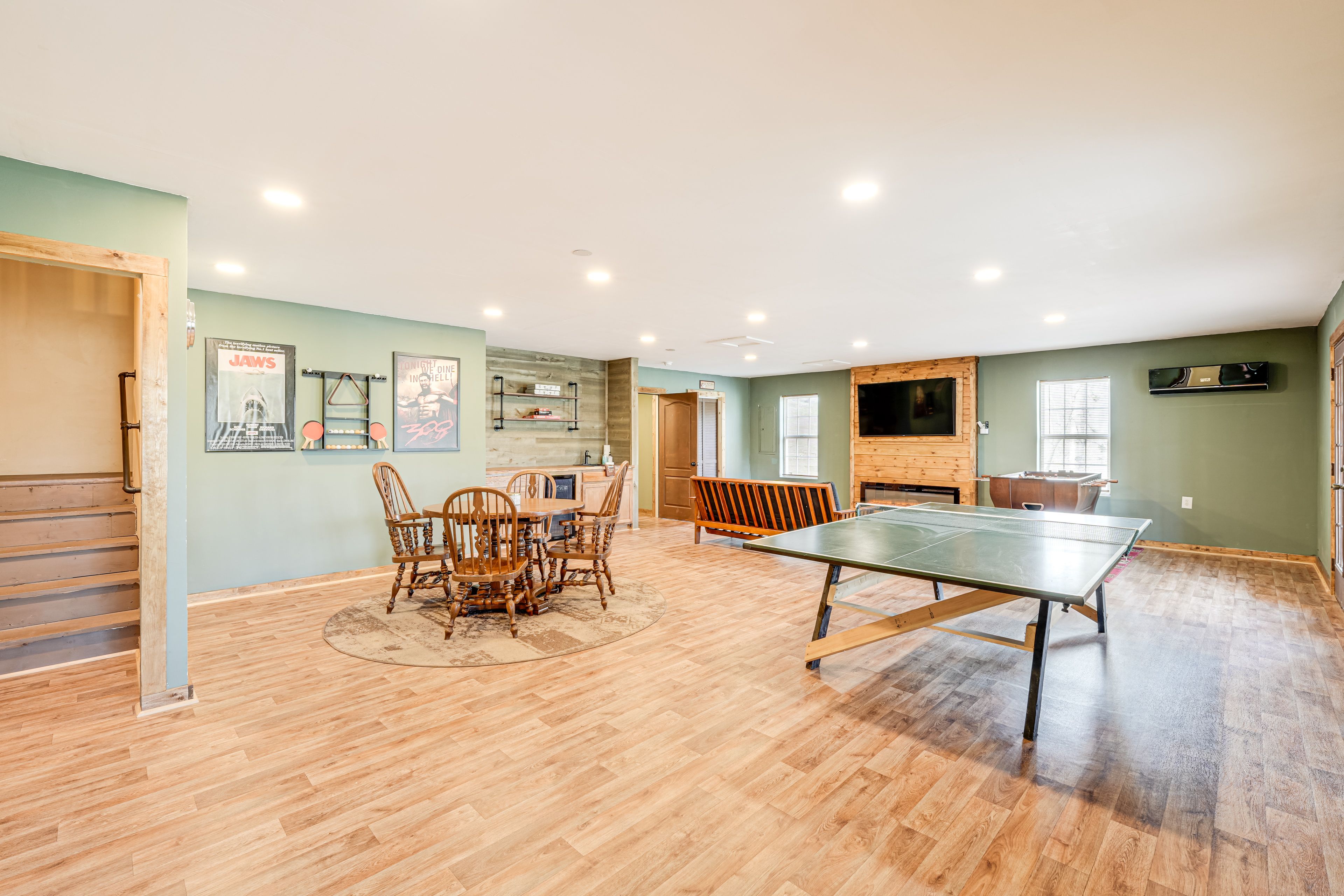 Lower Level | Ping-Pong & Foosball Tables | Fireplace | Smart TV
