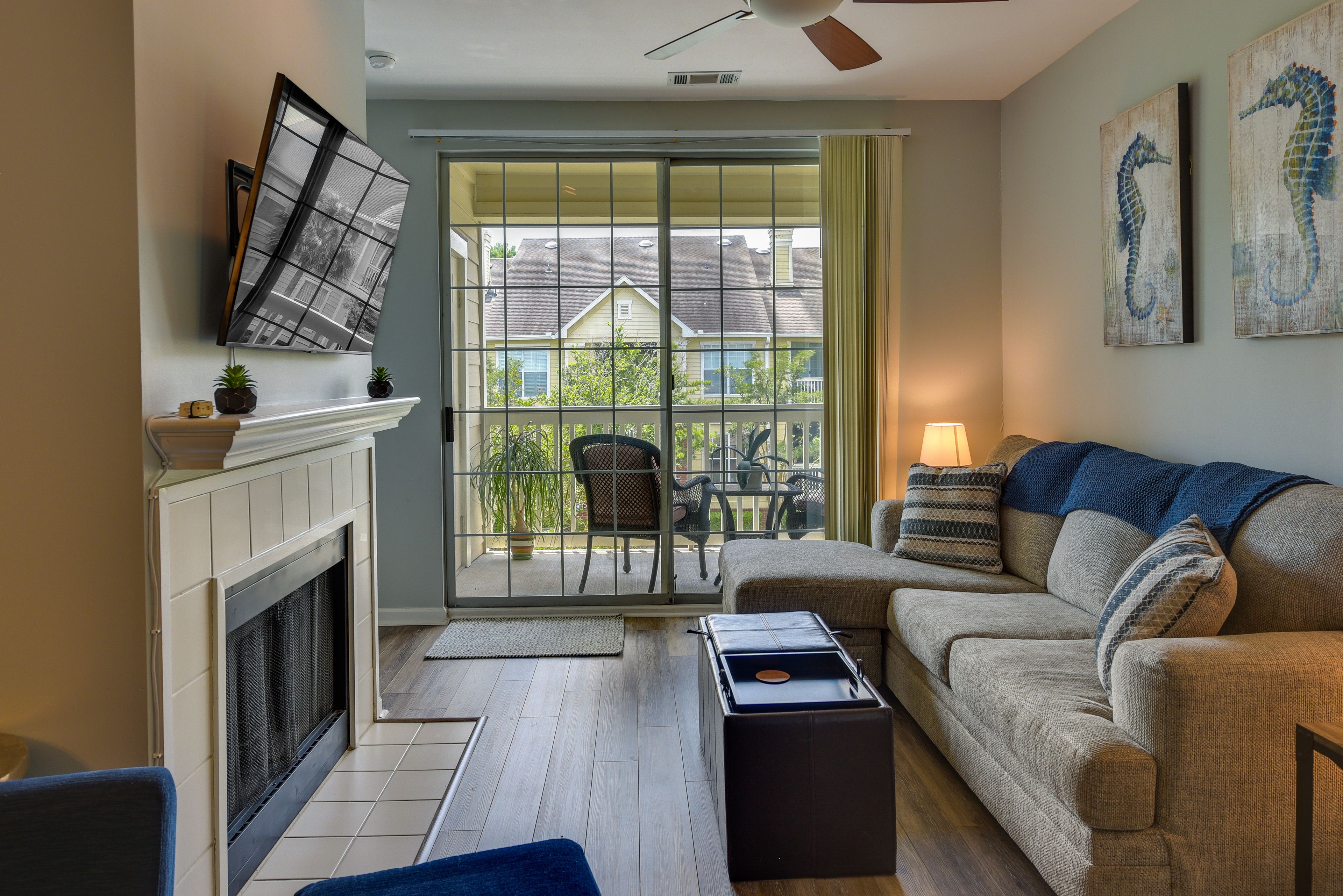 Living Room | Private Balcony | Keyless Entry | 2 Bikes Provided