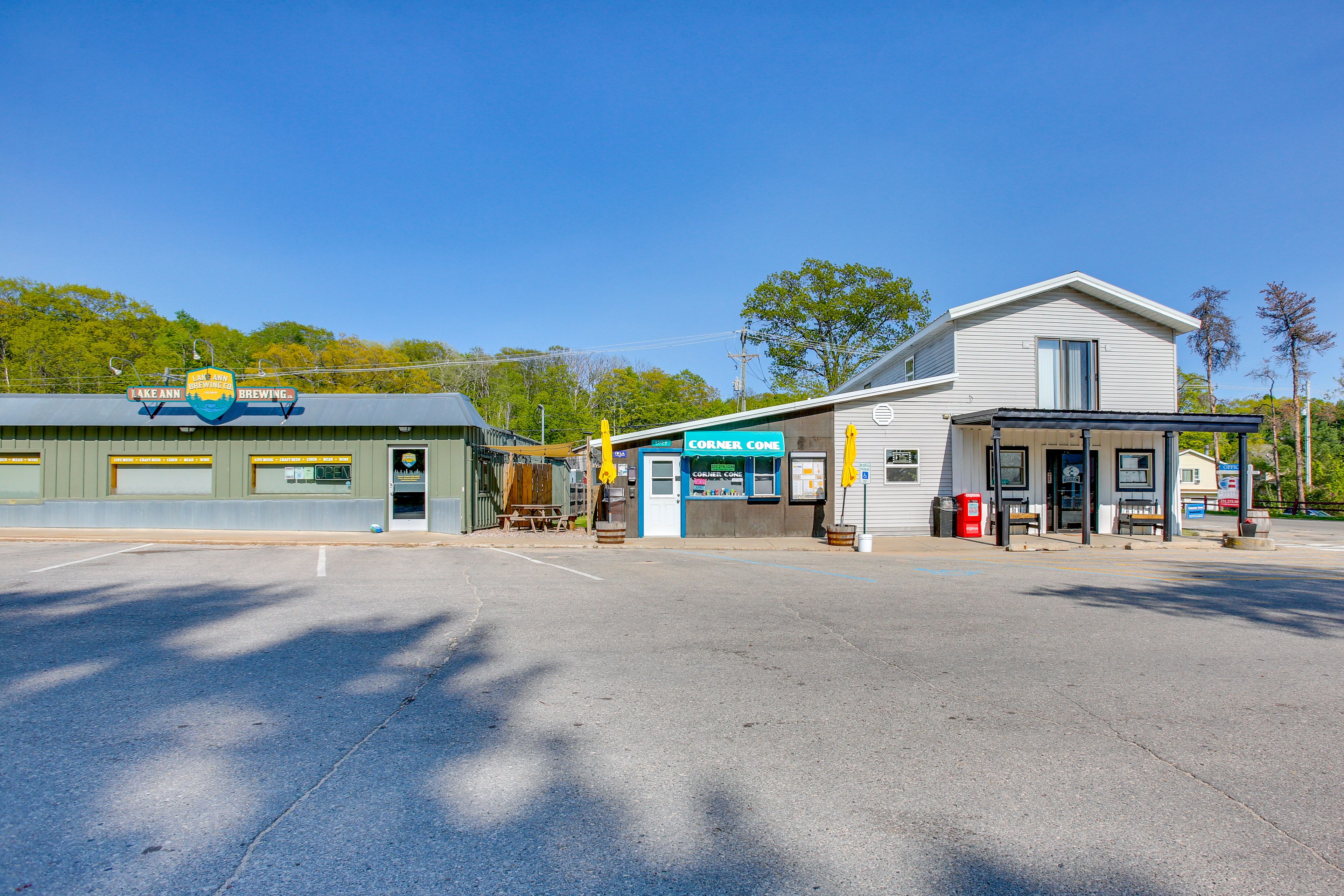 Walkable Location | Lake Ann Brewing + Corner Cone
