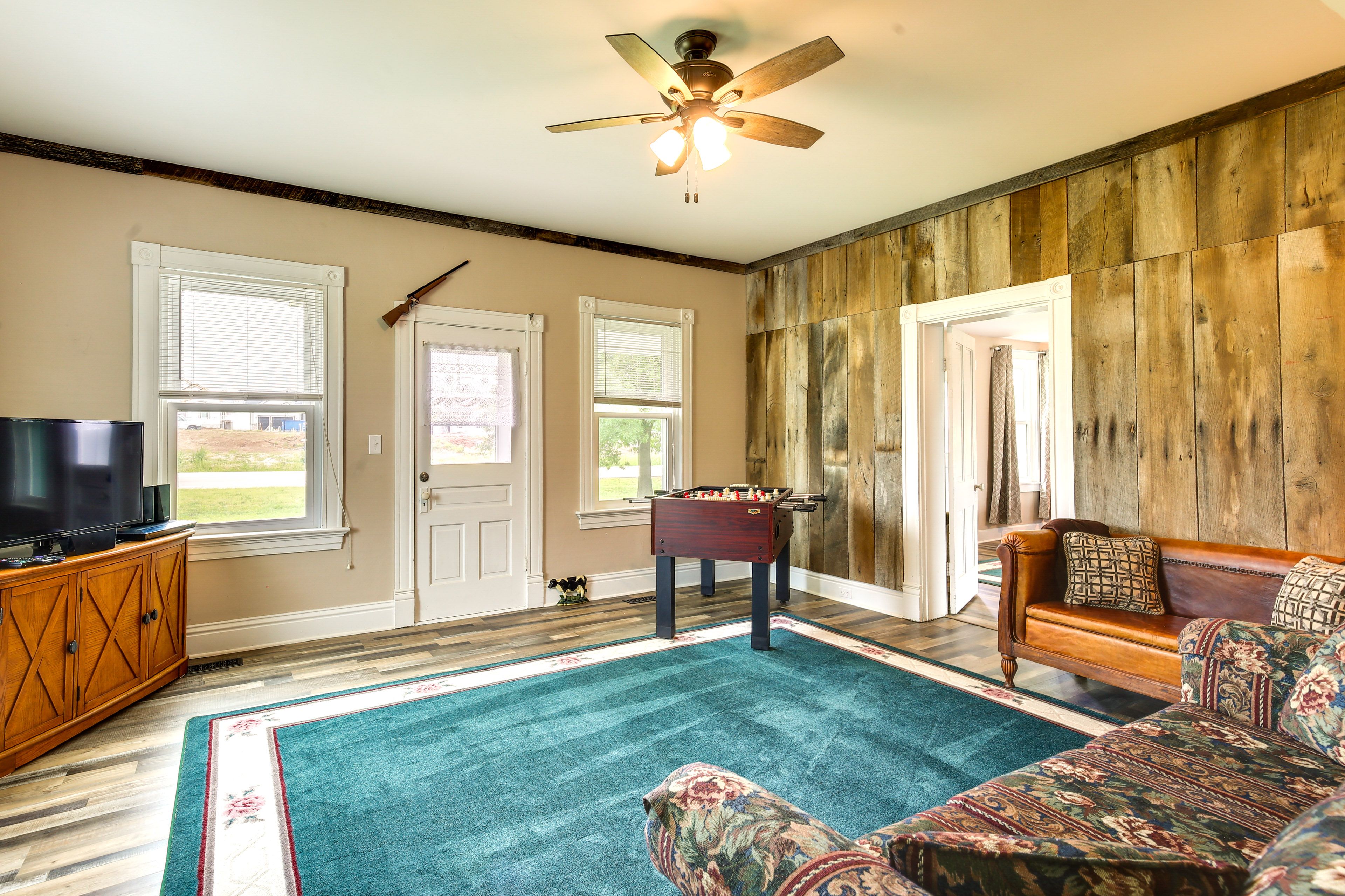 Living Room | Smart TV | DVD Player | Foosball Table