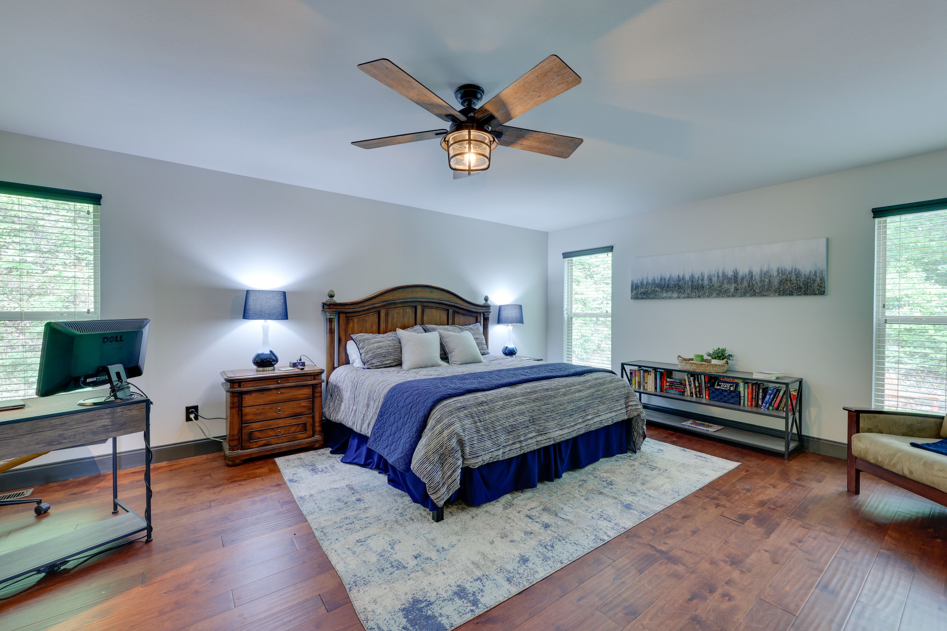 Bedroom 1 | King Bed | Linens Provided | Home Office Space