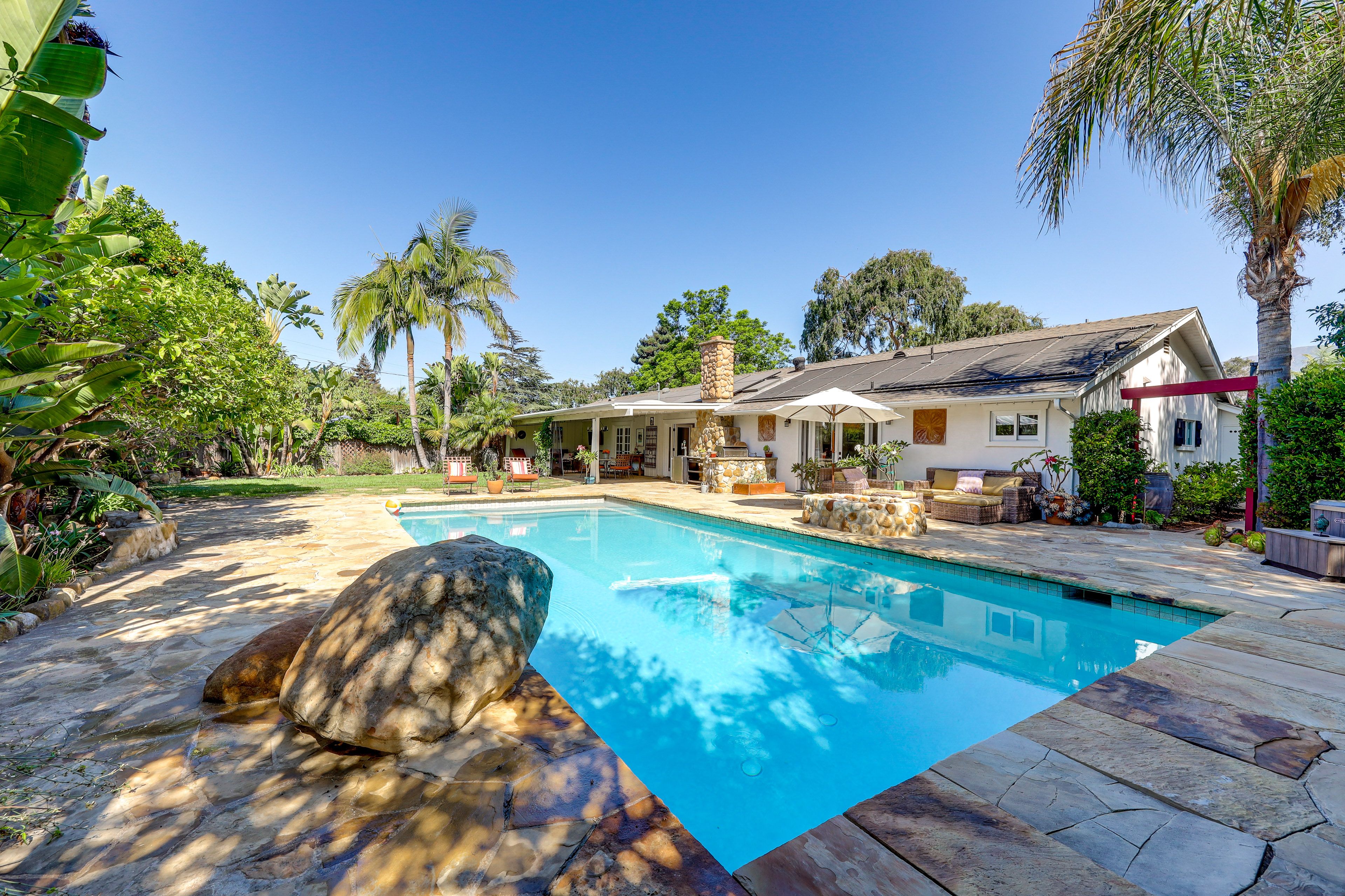 Santa Barbara Vacation Rental | 3BR | 2BA | Half Step Required to Access