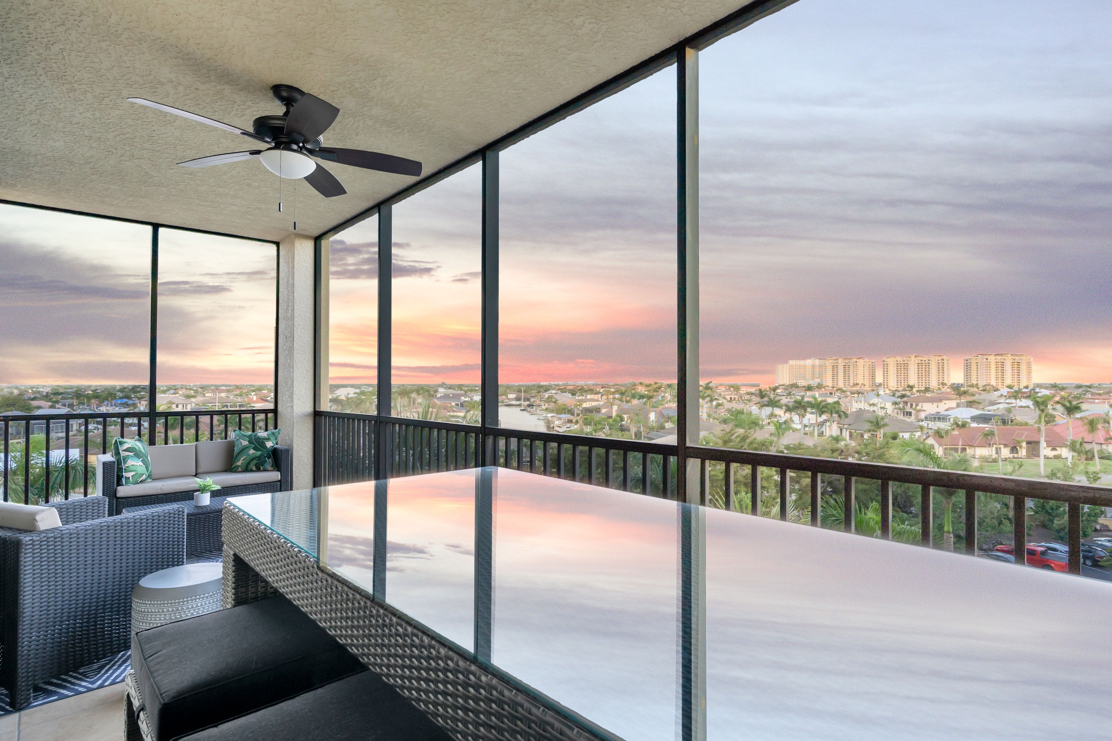 Screened Balcony | Canal & City Views