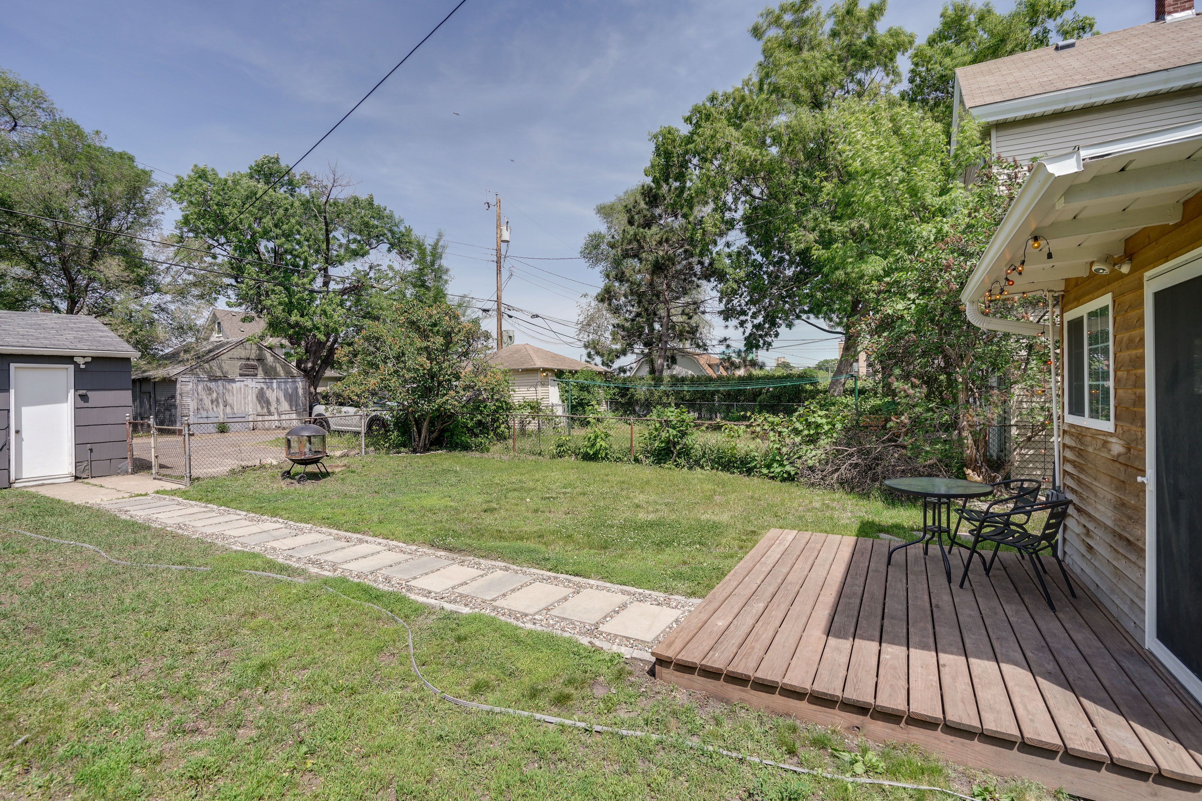 Fenced Backyard | Outdoor Dining Area | Fire Pit