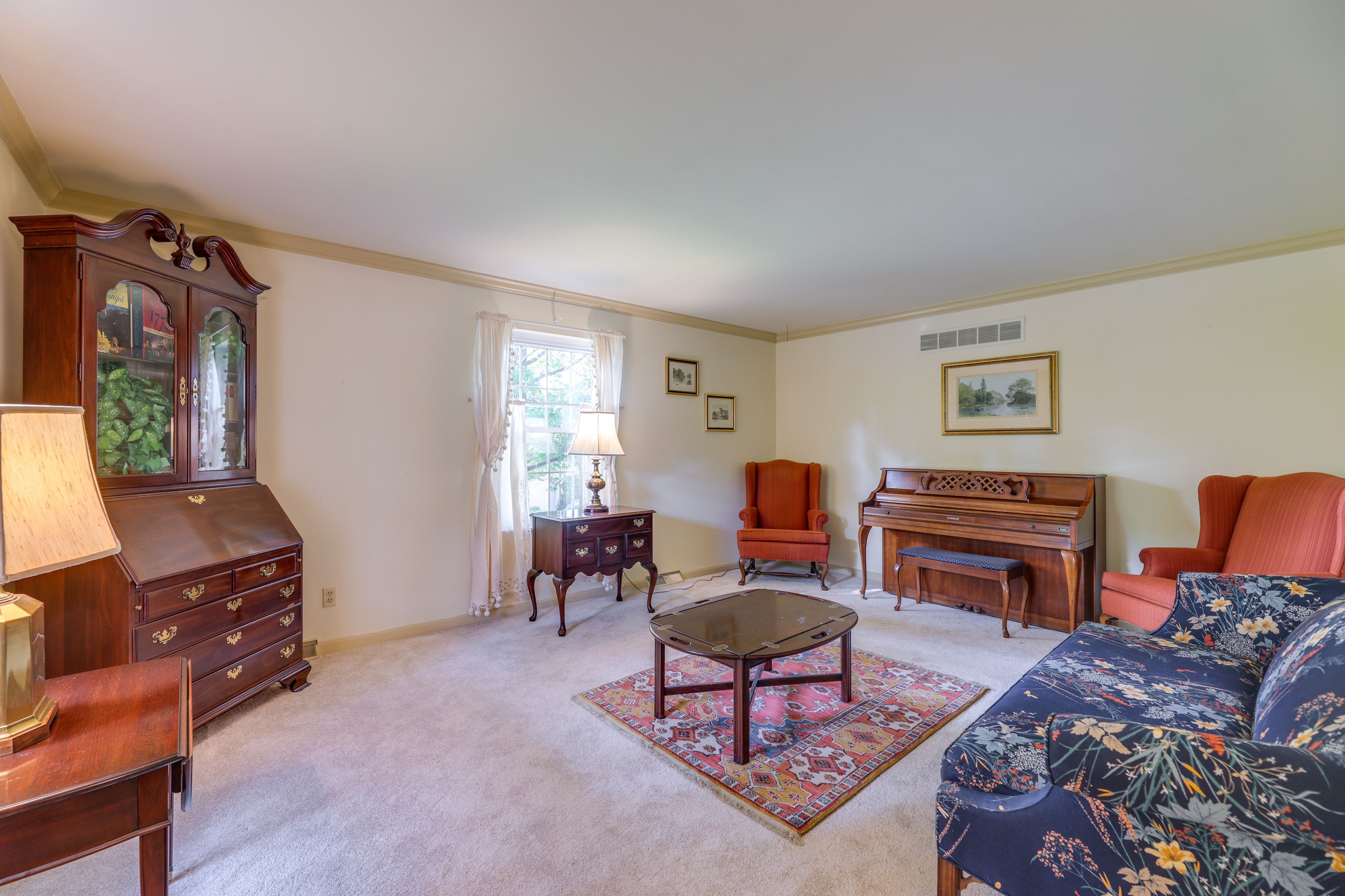 Living Room | 1st Floor | Piano | Central A/C & Heating | Pack 'n Play