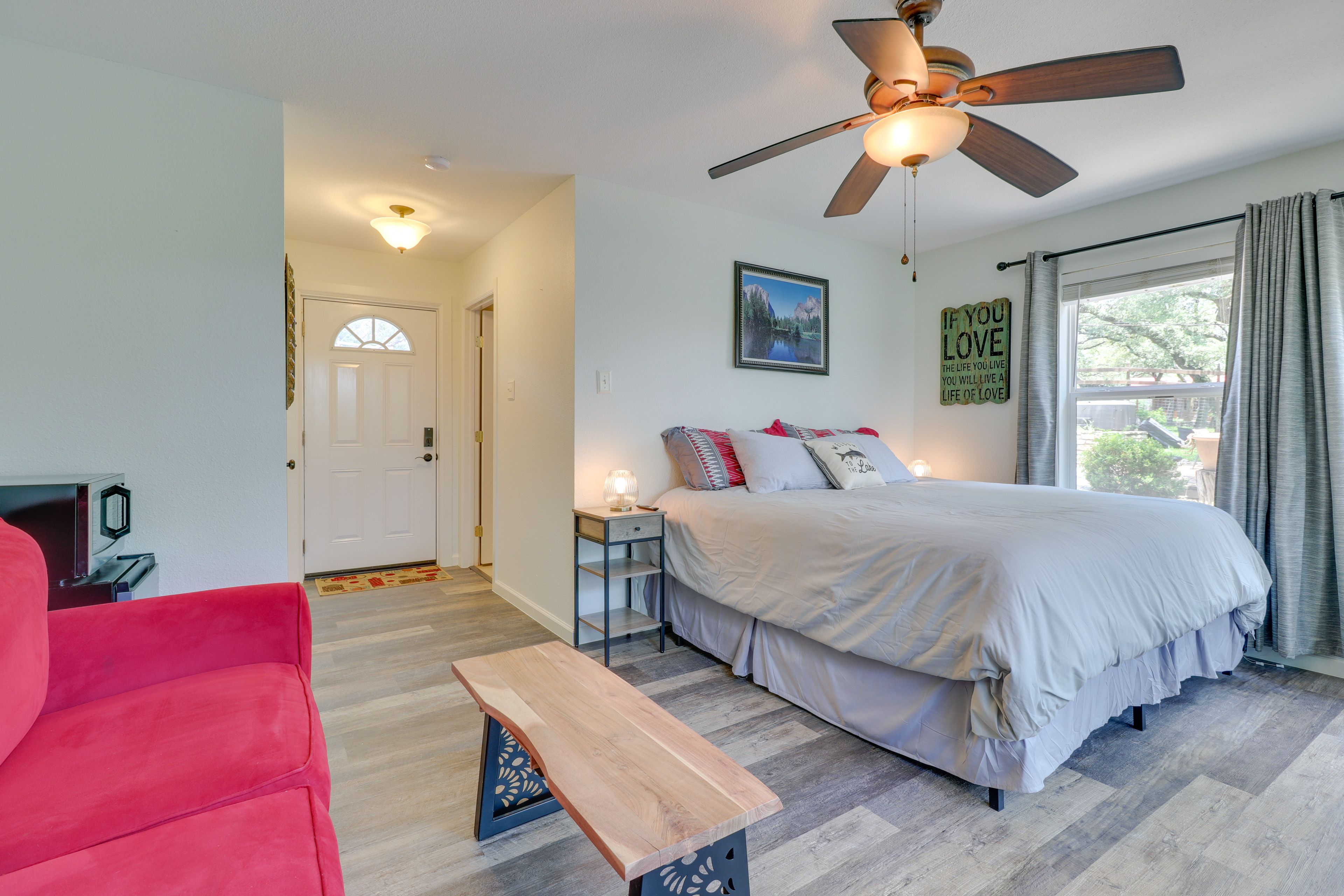 Bedroom 2 (Studio) | King Bed | Full Sleeper Sofa