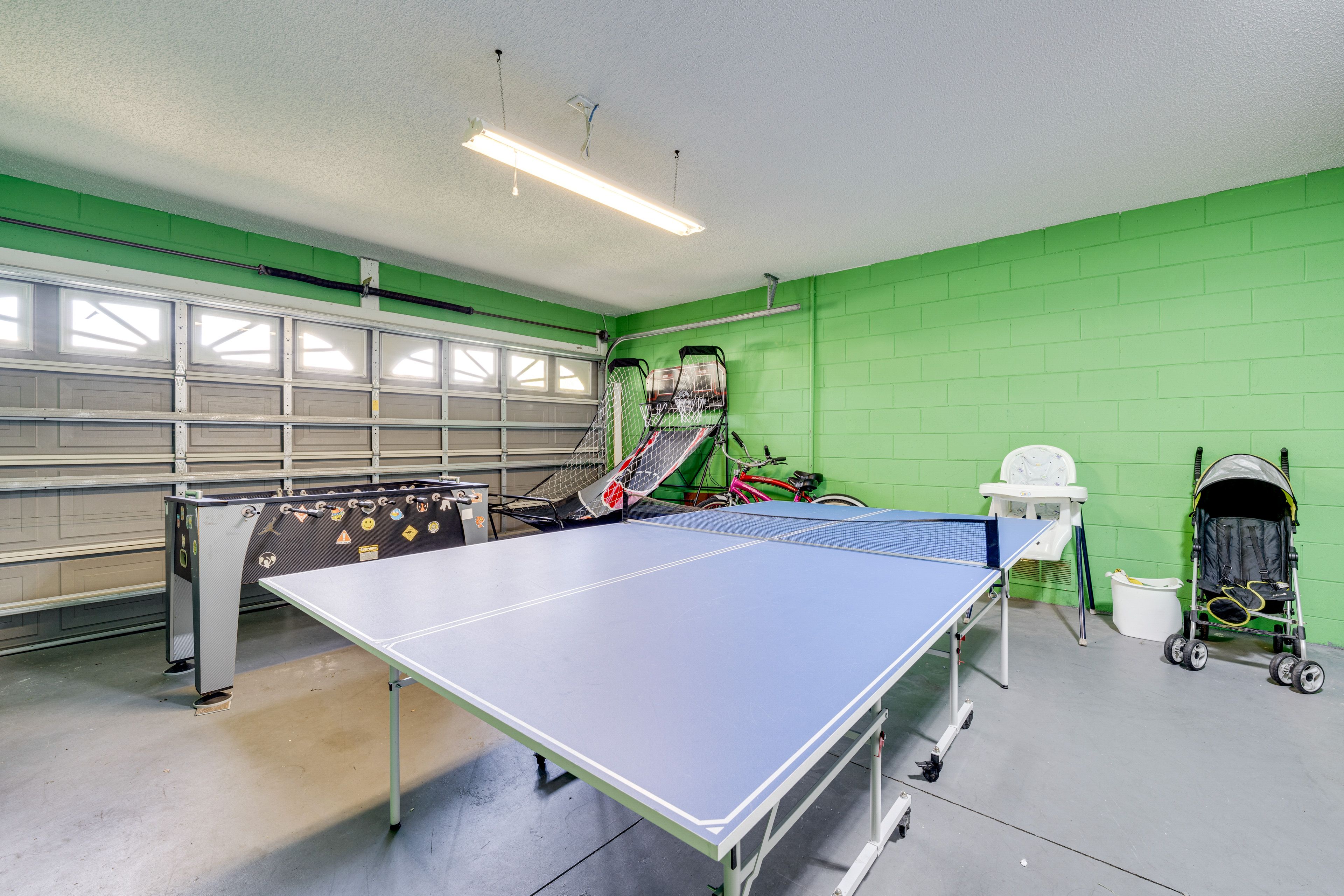 Game Room | Ping Pong Table | Foosball Table | Washer/Dryer | Bicycles