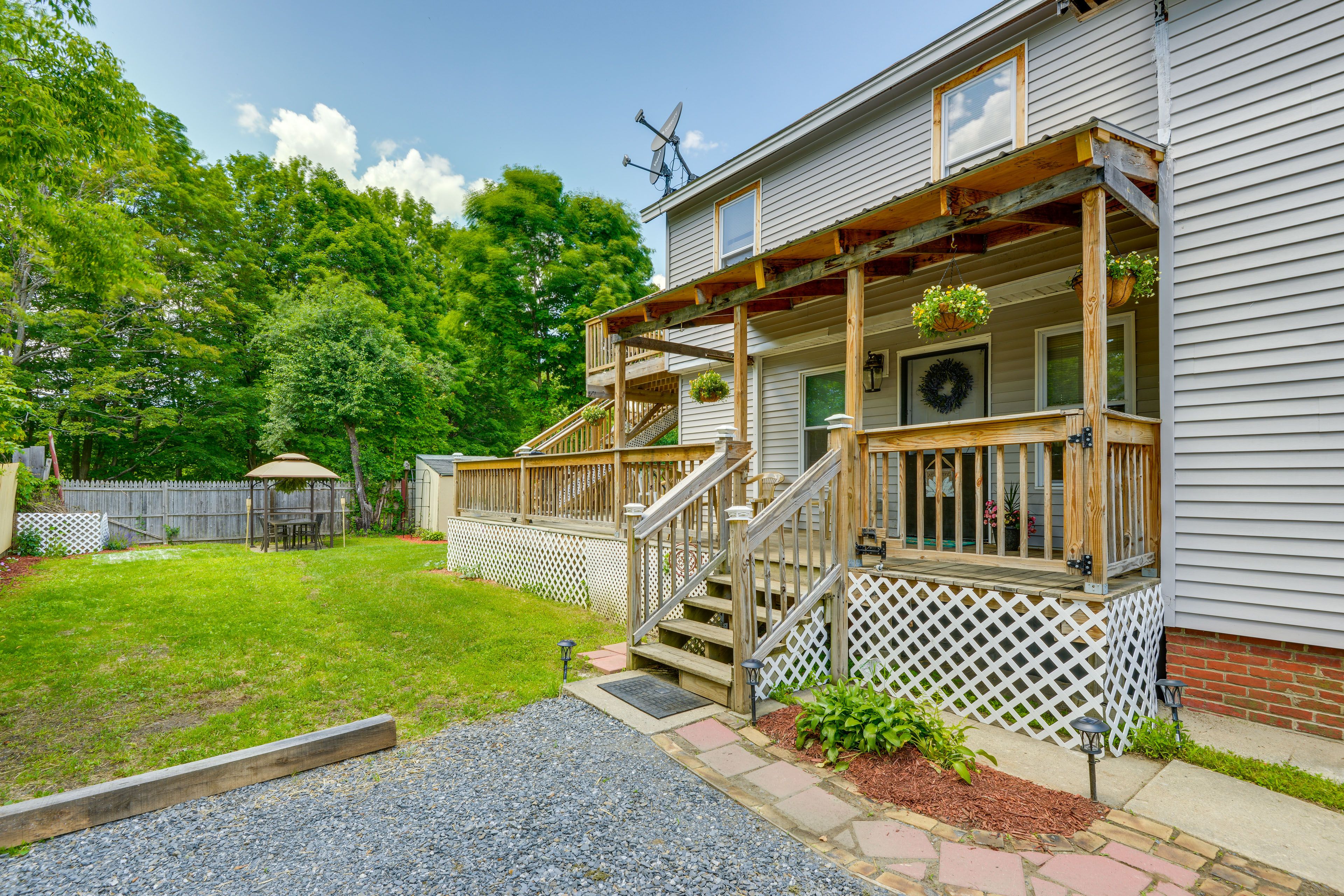 Partially Fenced Yard | Gazebo