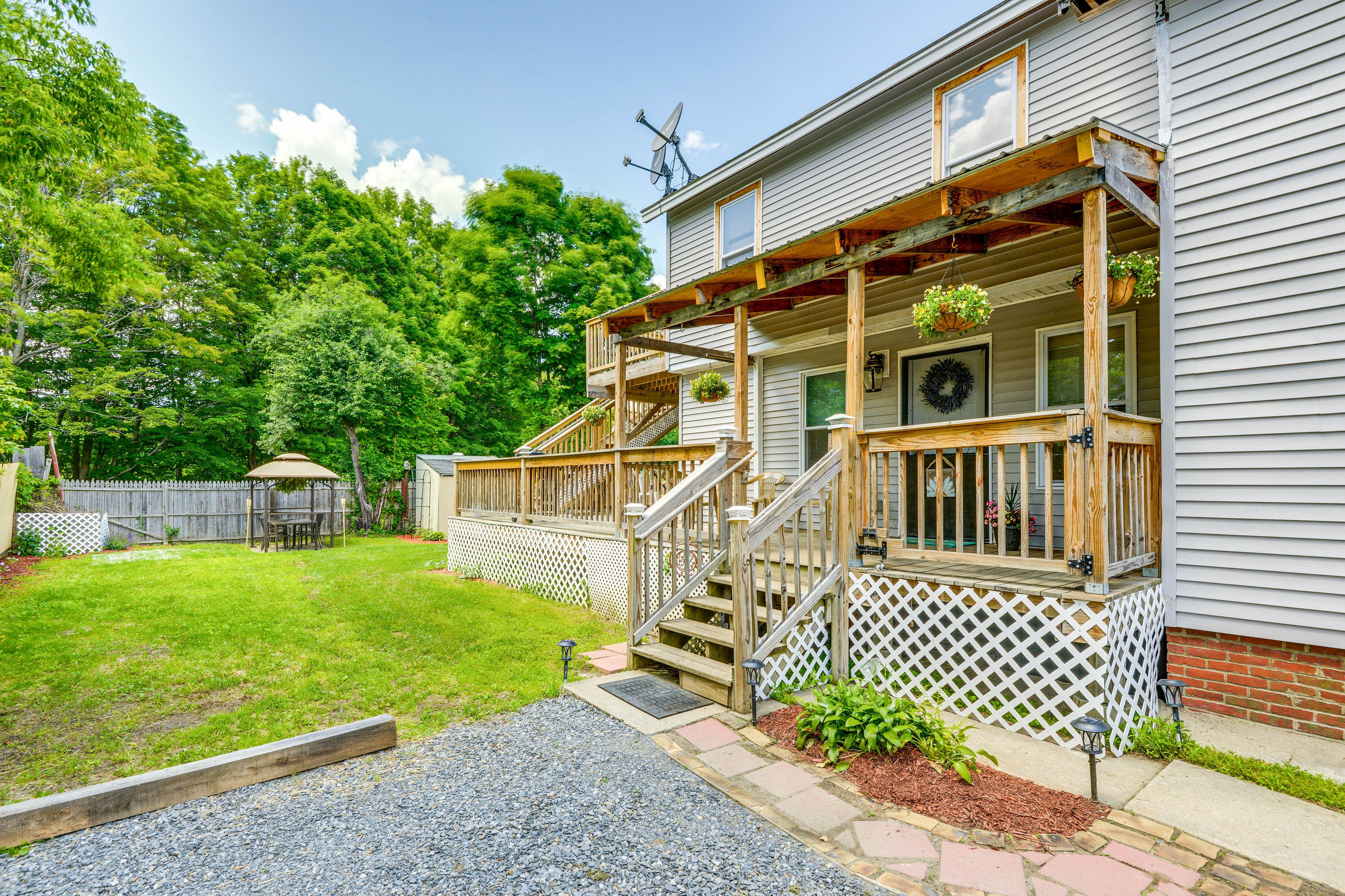 Partially Fenced Yard | Gazebo