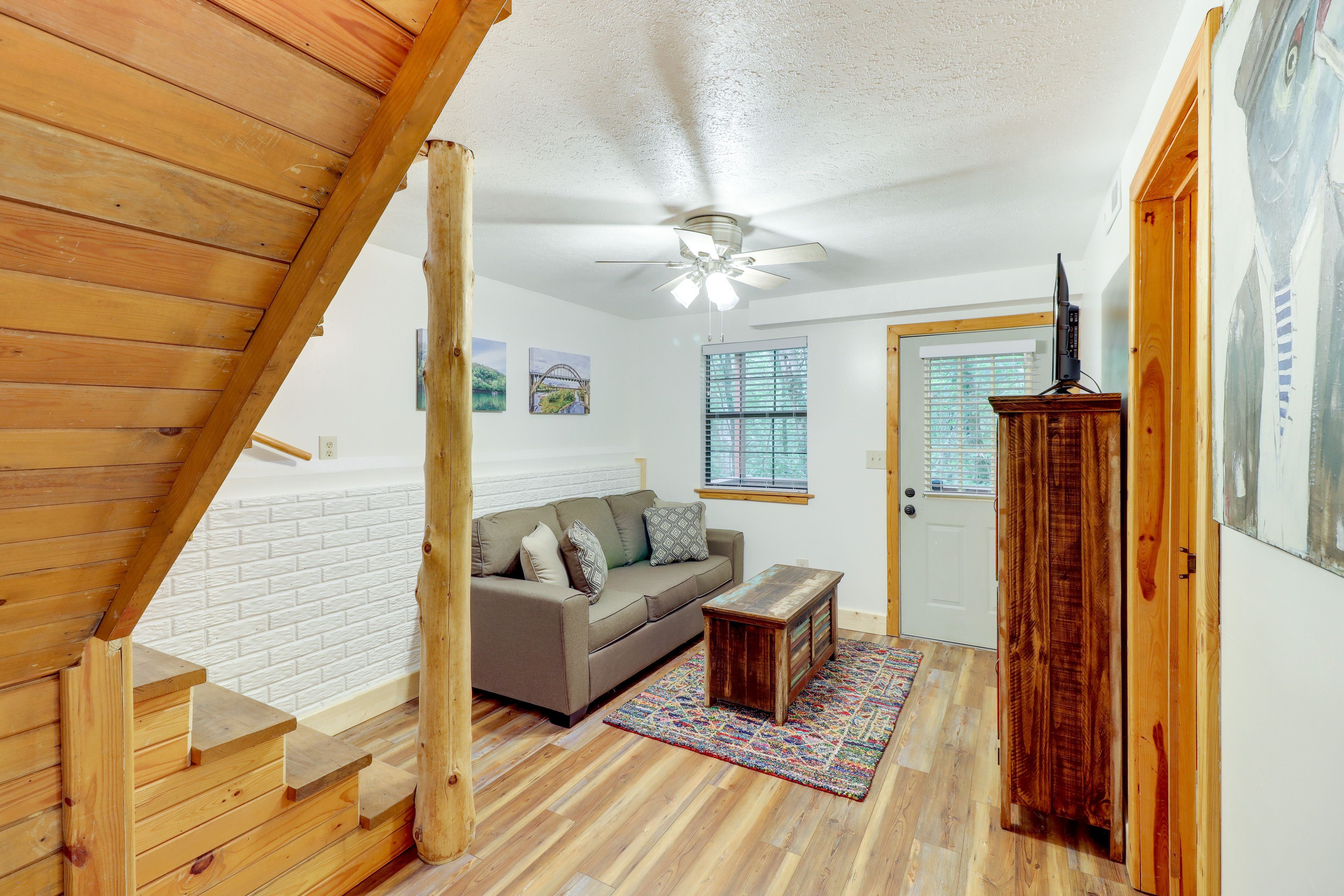 Den | Gas Fireplace | Central A/C