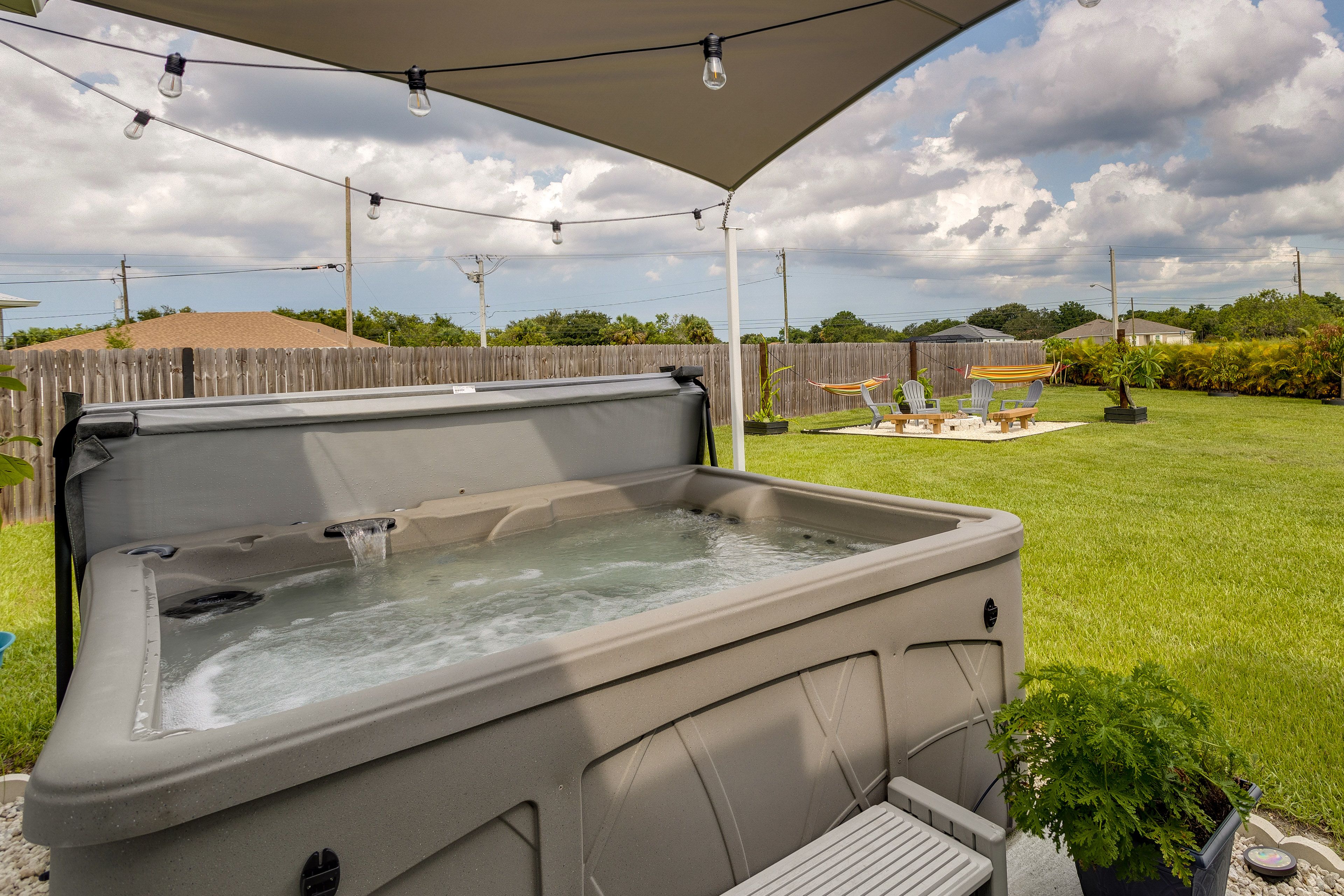 Patio | Private Hot Tub