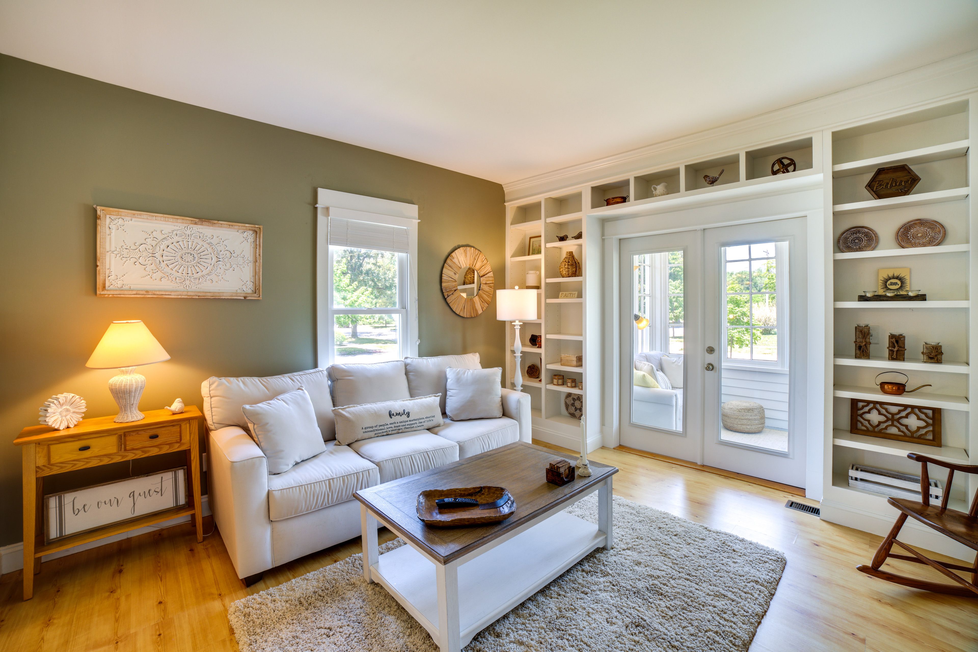 Living Room | Queen Sleeper Sofa | Central Heat & A/C