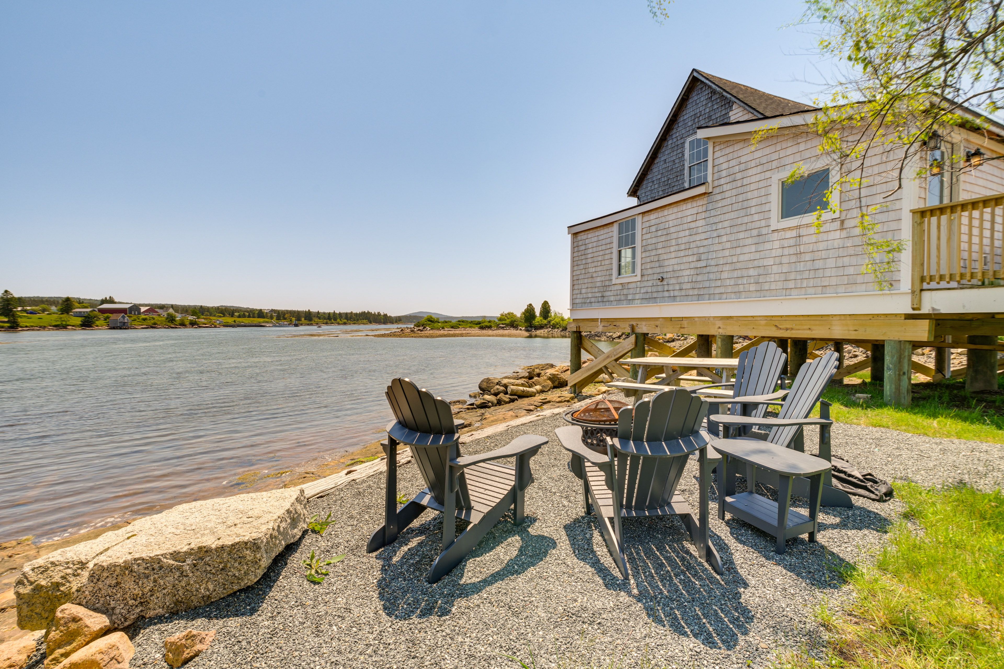 Winter Harbor Vacation Rental | 2BR | 2BA | 1,400 Sq Ft | Stairs Required