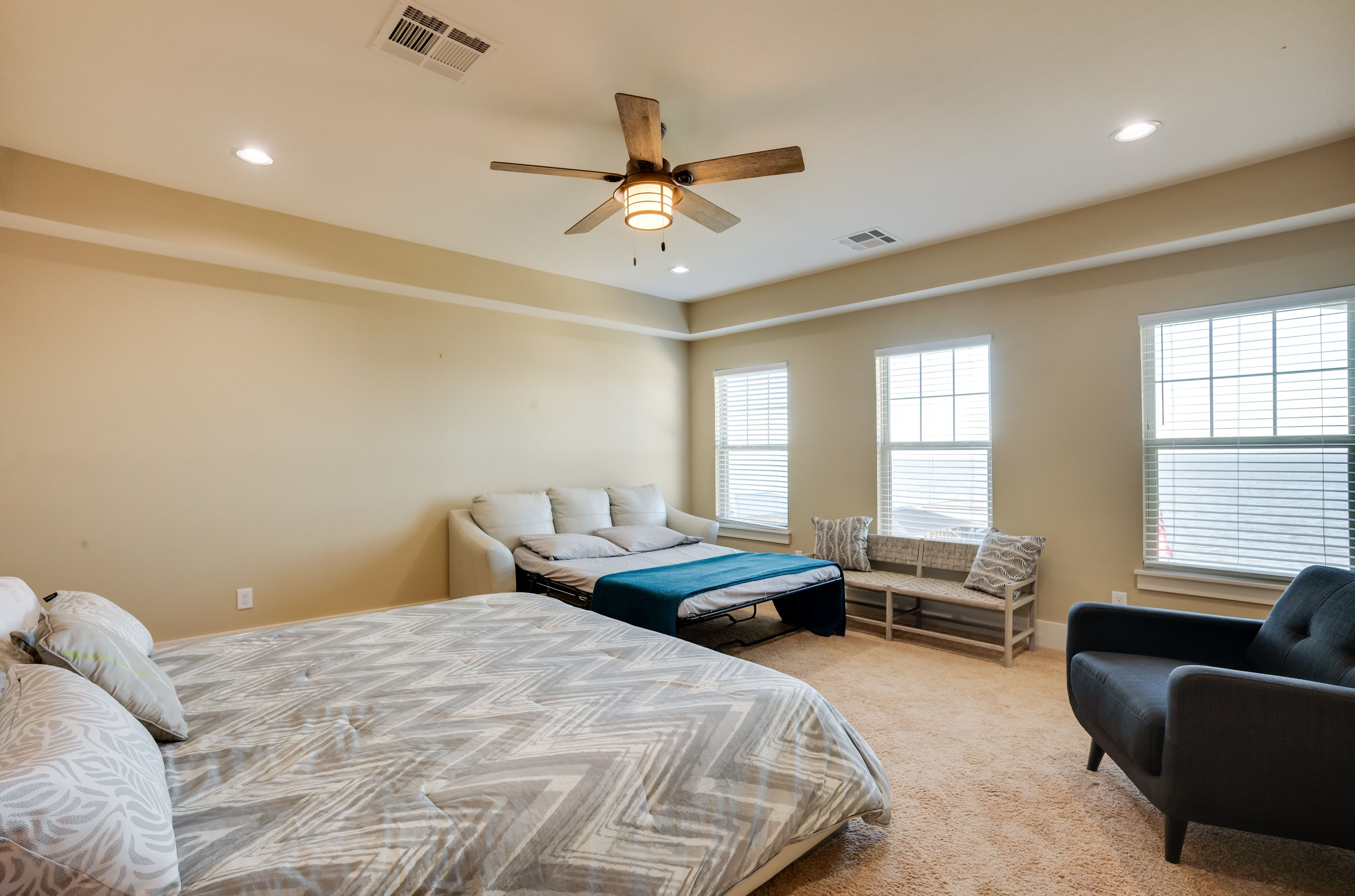 Bedroom 1 | 2nd Floor | King Bed | Sleeper Sofa | Linens Provided