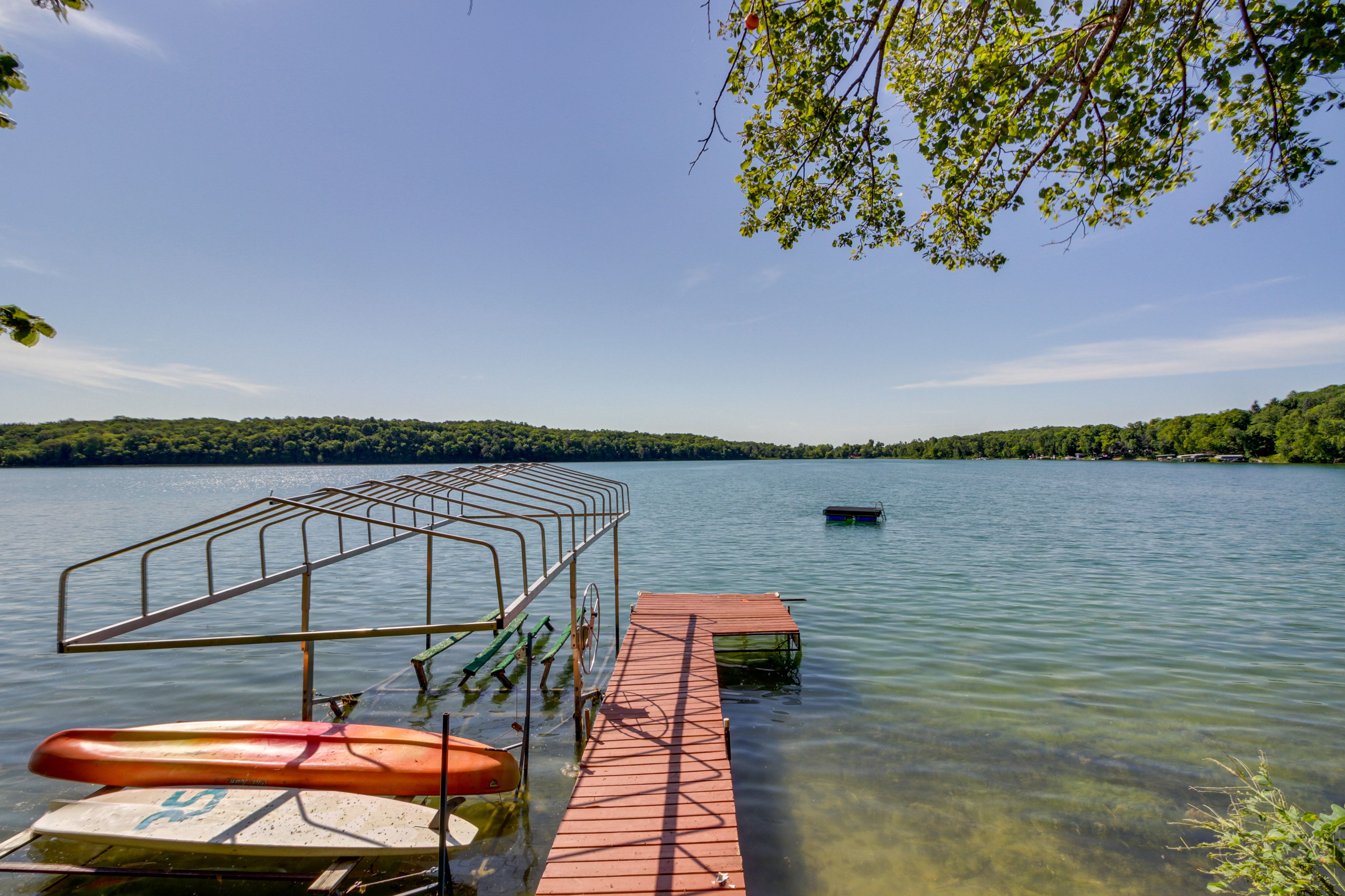 Semi-Private Boat Dock | Water Toys | Hand-Crank Lift for Small Boat
