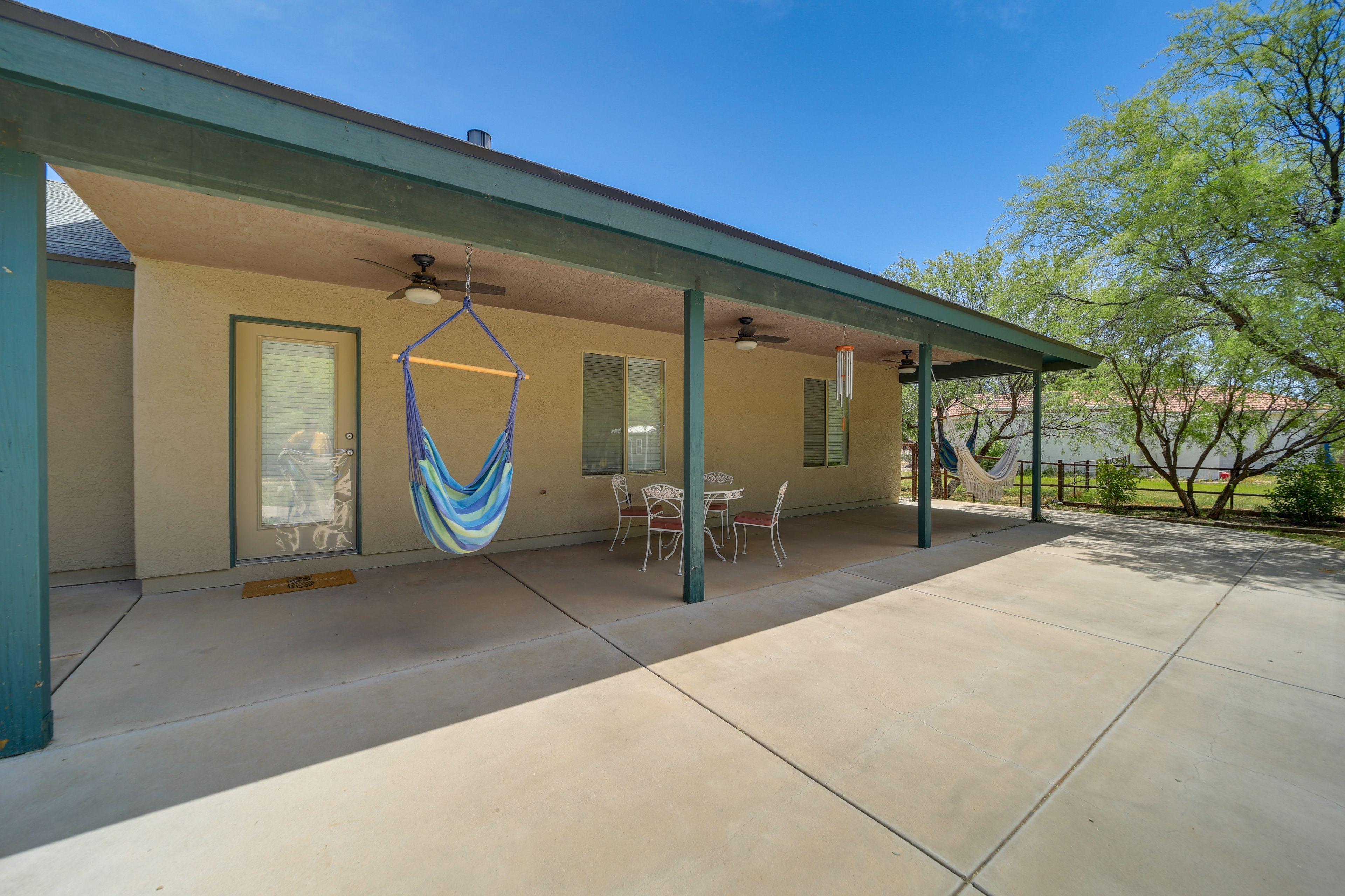 Covered Patio | Dining Area | Hammock | Swing Chairs