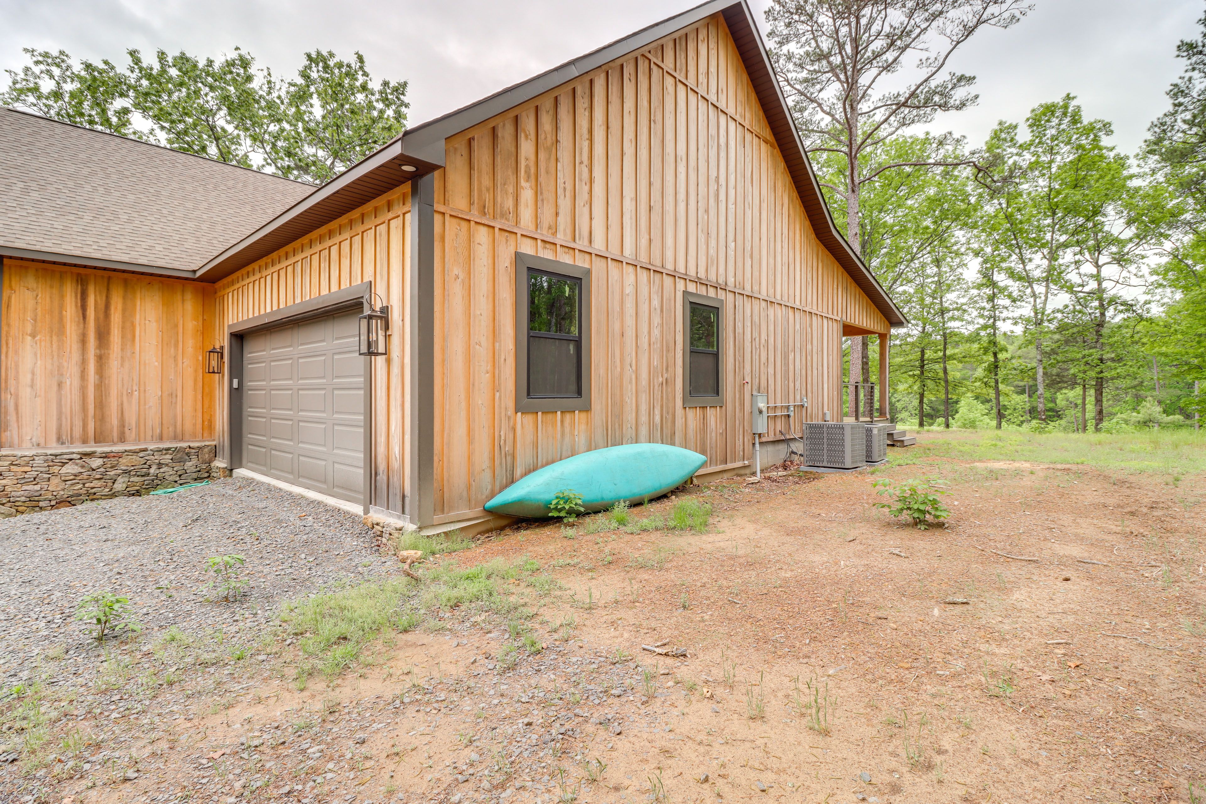 Front Exterior | Gravel Driveway (4 Vehicles)